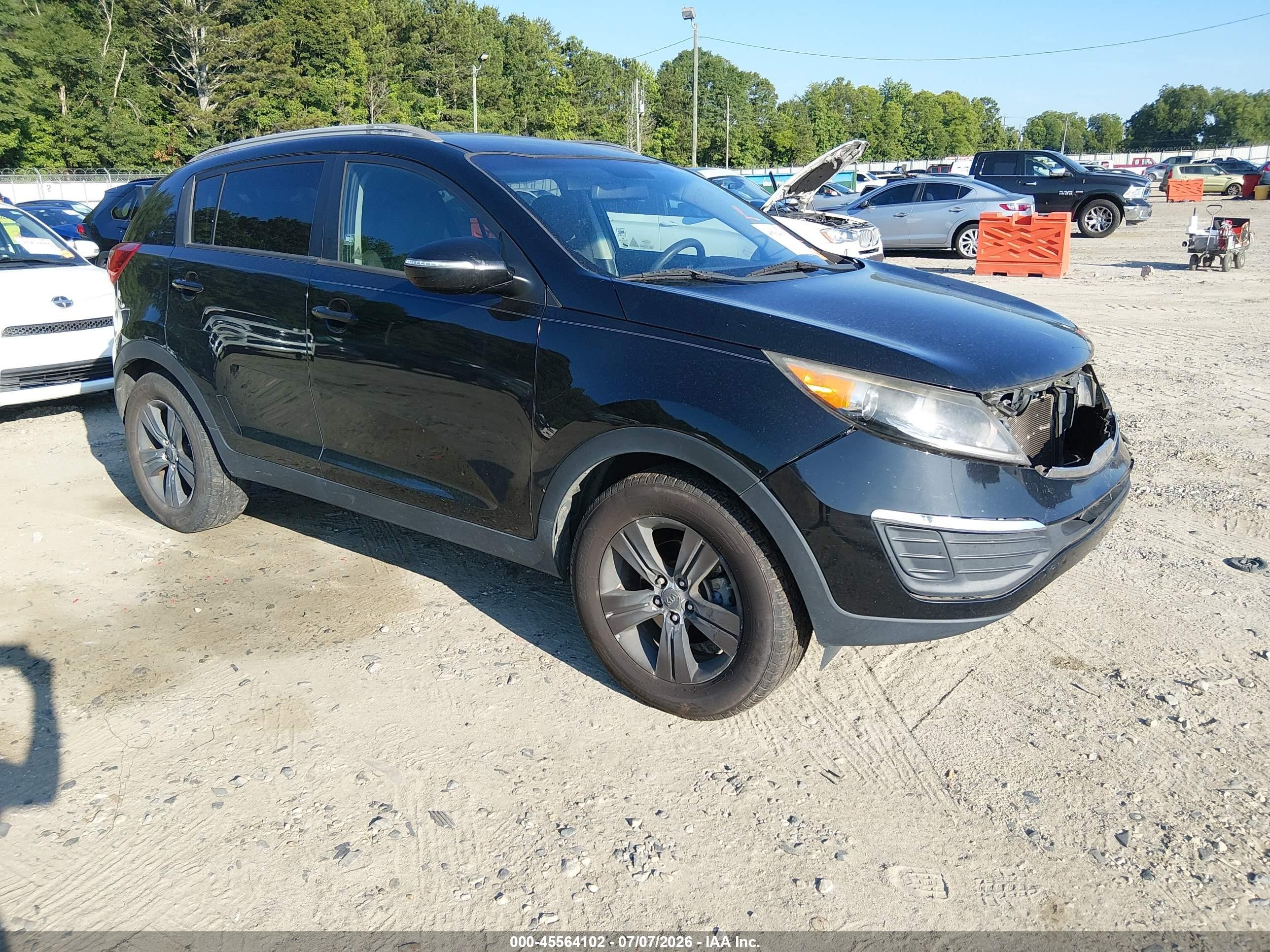 2013 Kia Sportage Lx Black vin: KNDPB3A2XD7505082