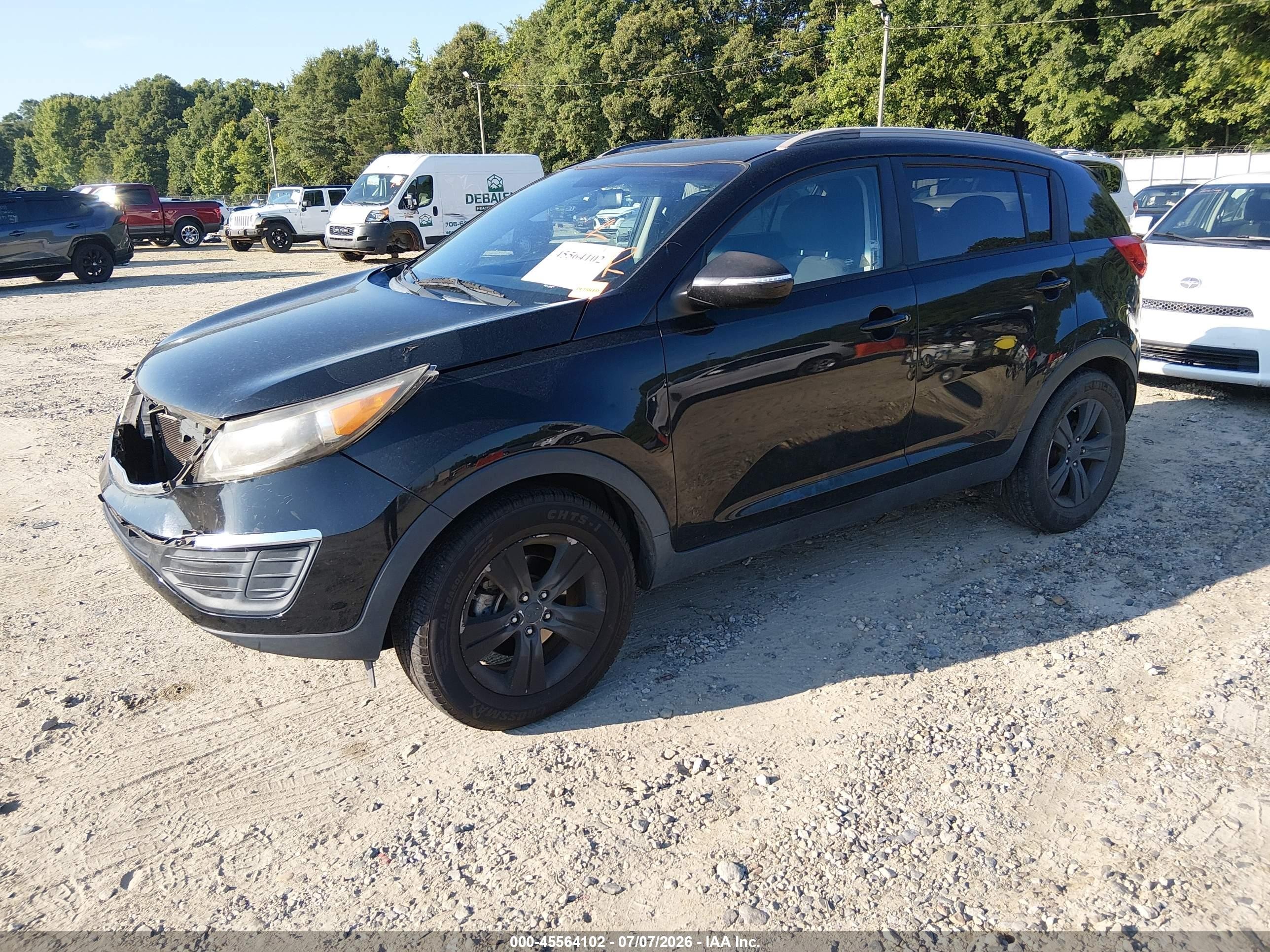 2013 Kia Sportage Lx Black vin: KNDPB3A2XD7505082