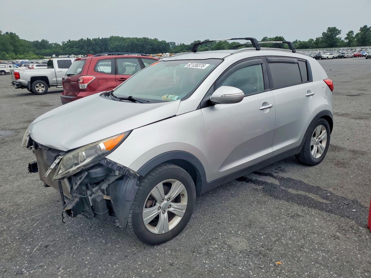 2013 Kia Sportage Lx Silver vin: KNDPB3A2XD7536154
