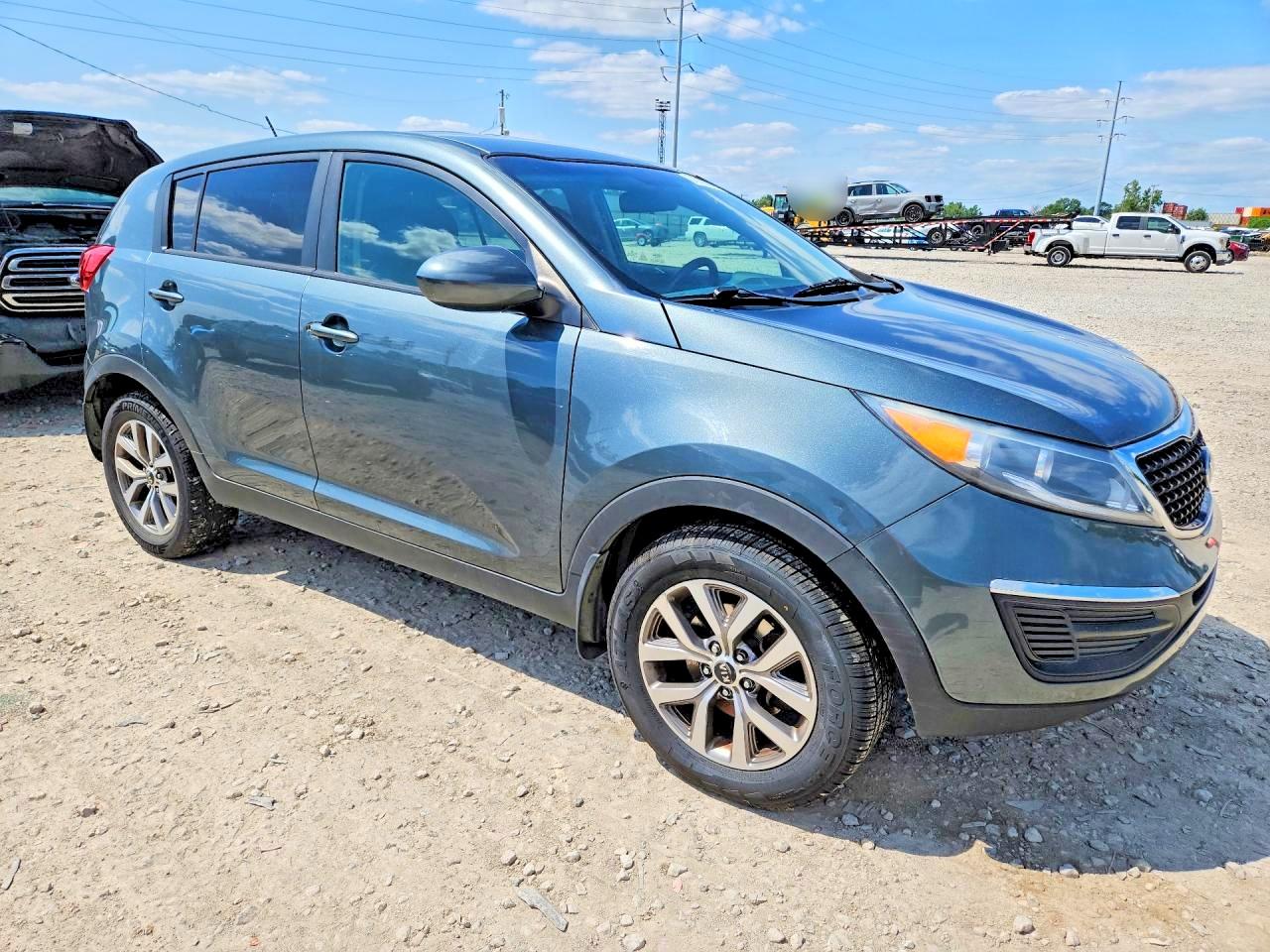 2014 Kia Sportage Lx Green vin: KNDPB3AC0E7619635