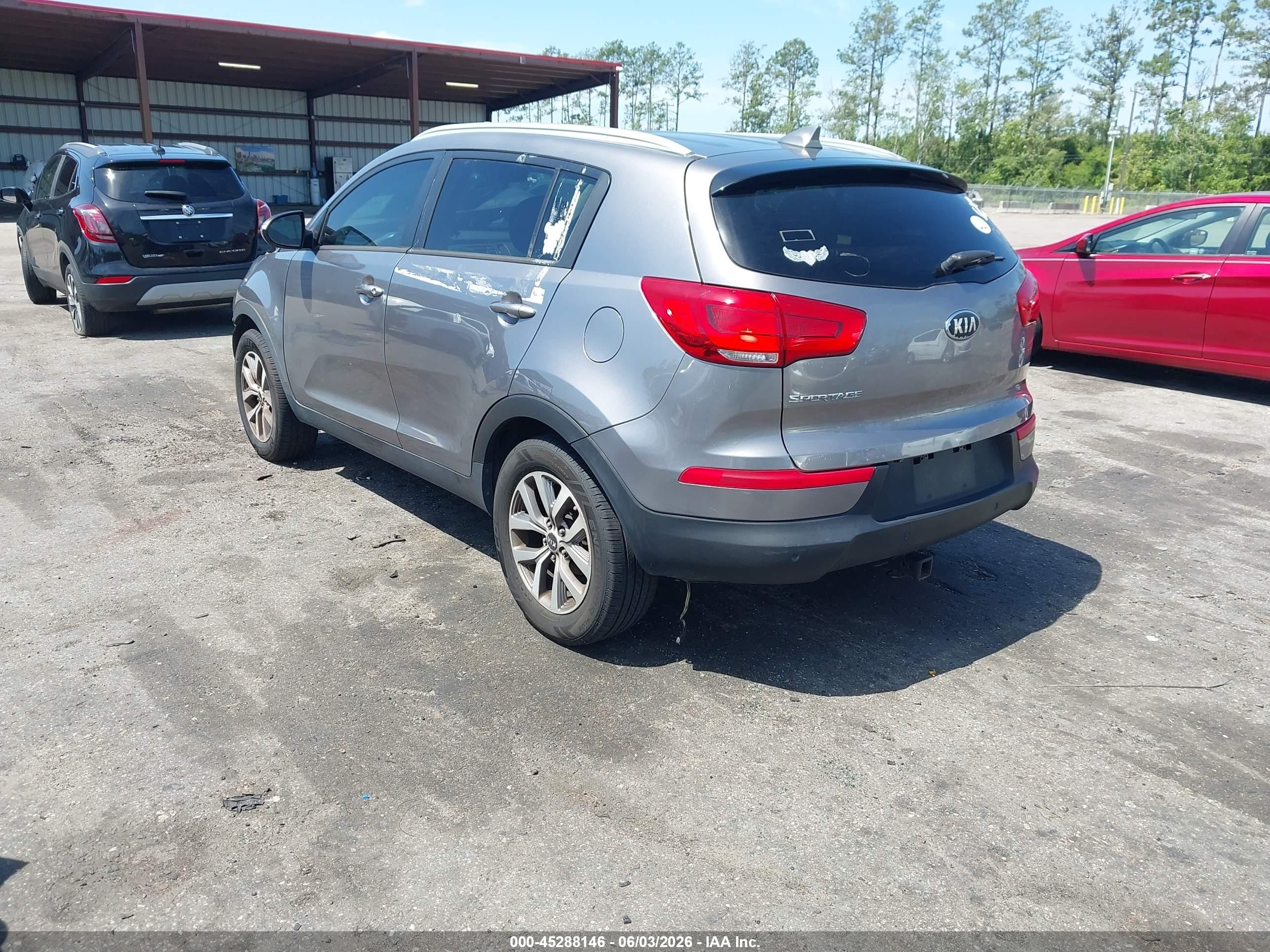2014 Kia Sportage Lx Gray vin: KNDPB3AC0E7640730