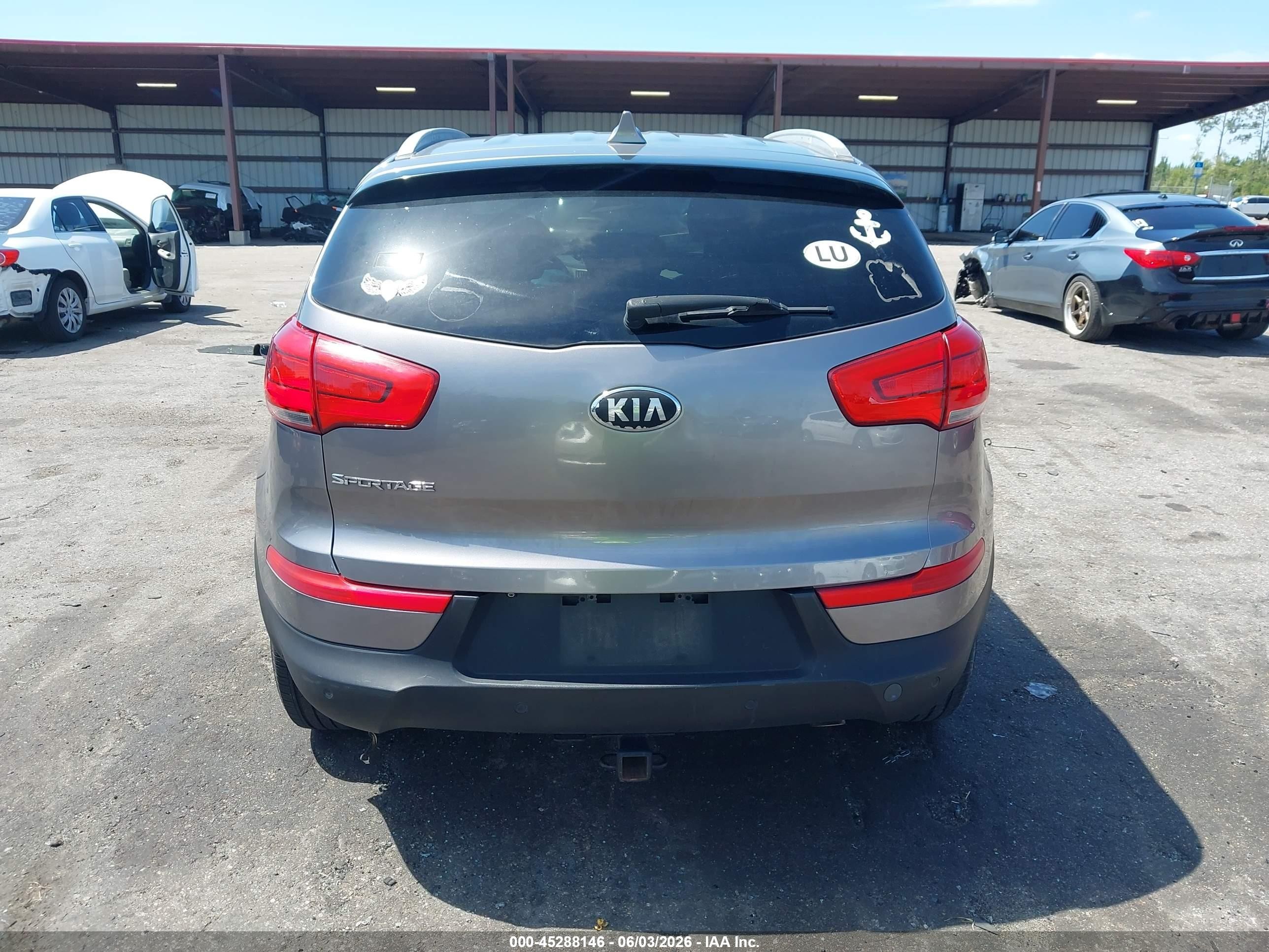 2014 Kia Sportage Lx Gray vin: KNDPB3AC0E7640730