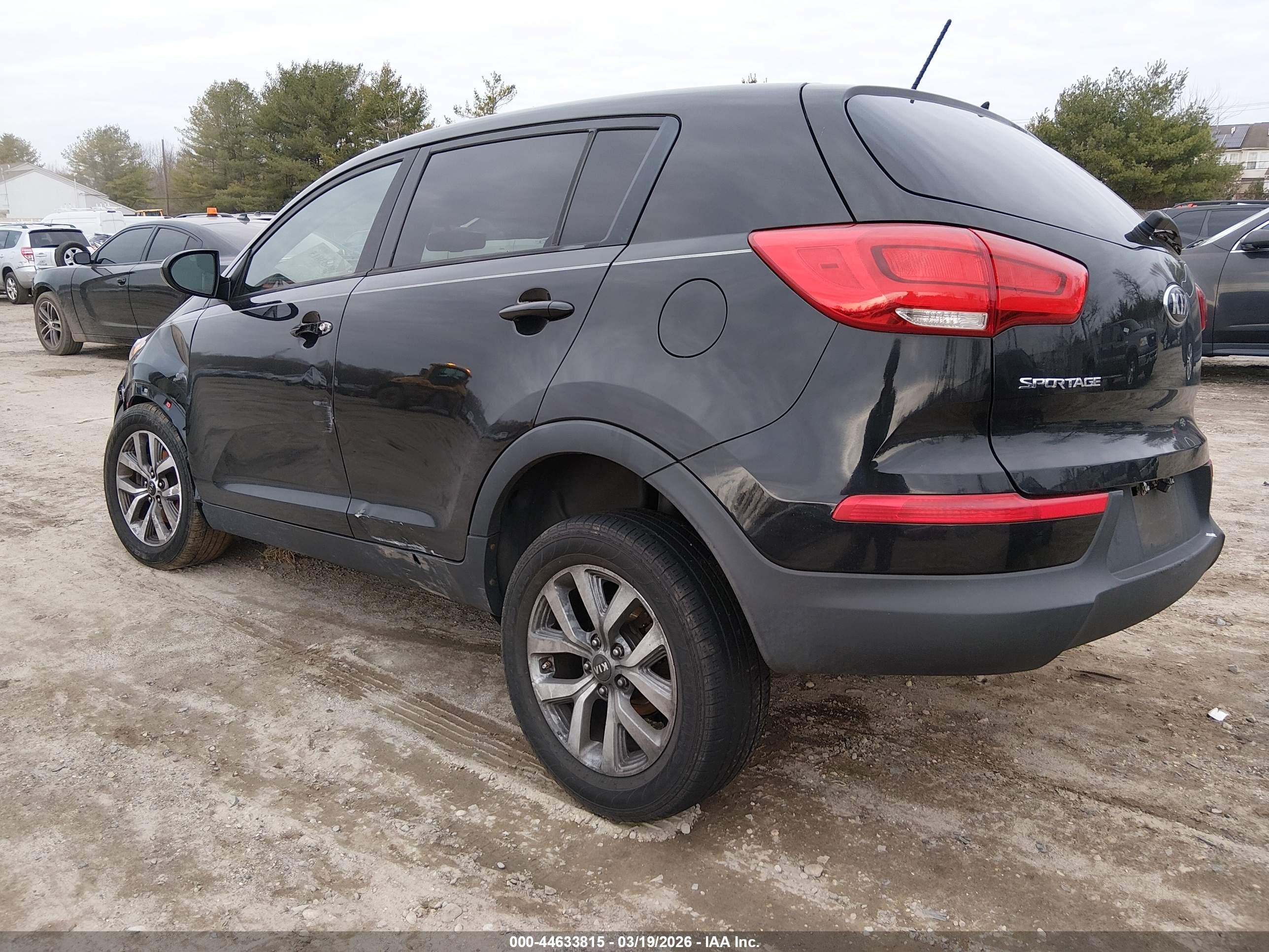 2014 Kia Sportage Lx Black vin: KNDPB3AC0E7642073