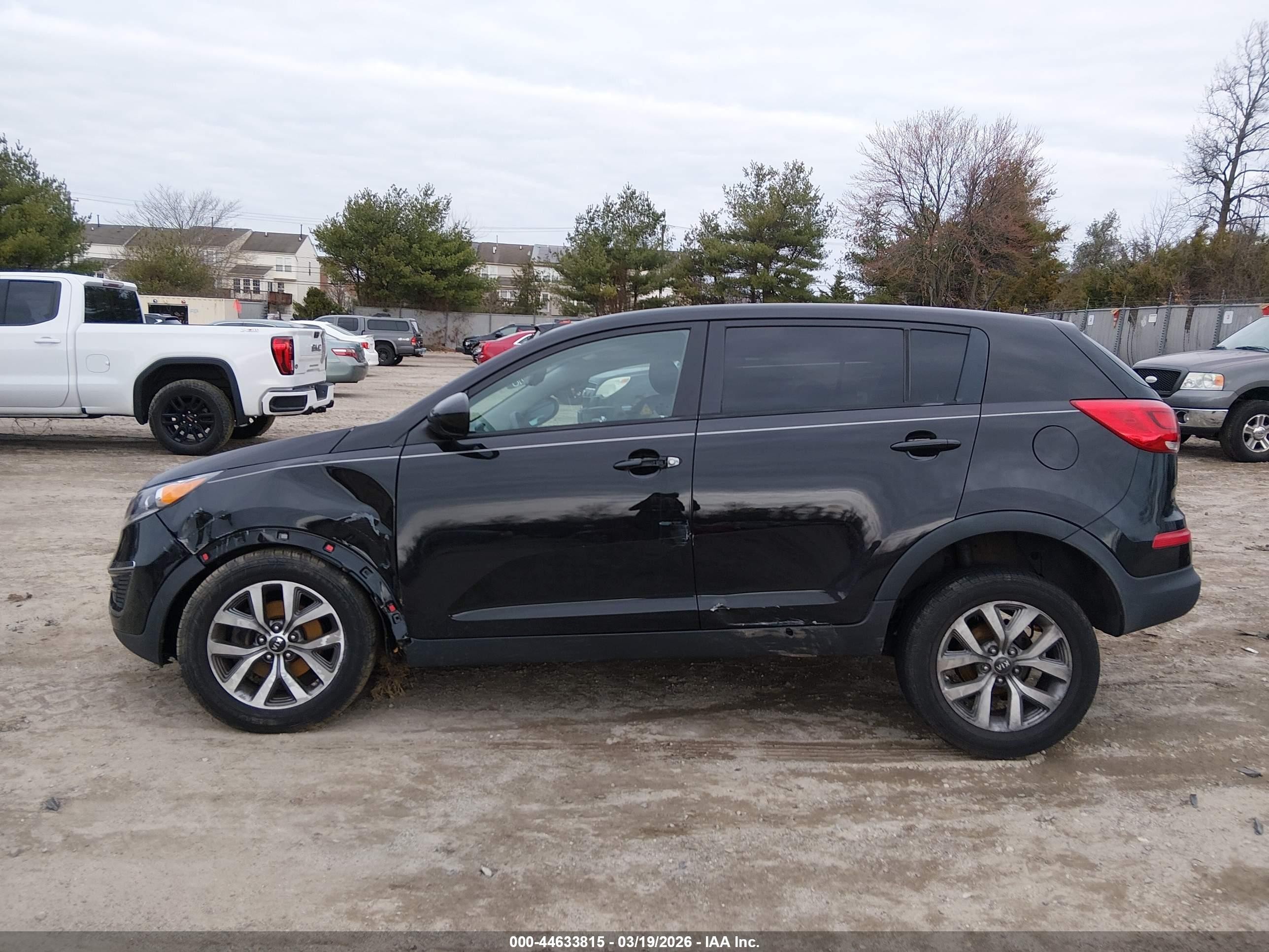 2014 Kia Sportage Lx Black vin: KNDPB3AC0E7642073