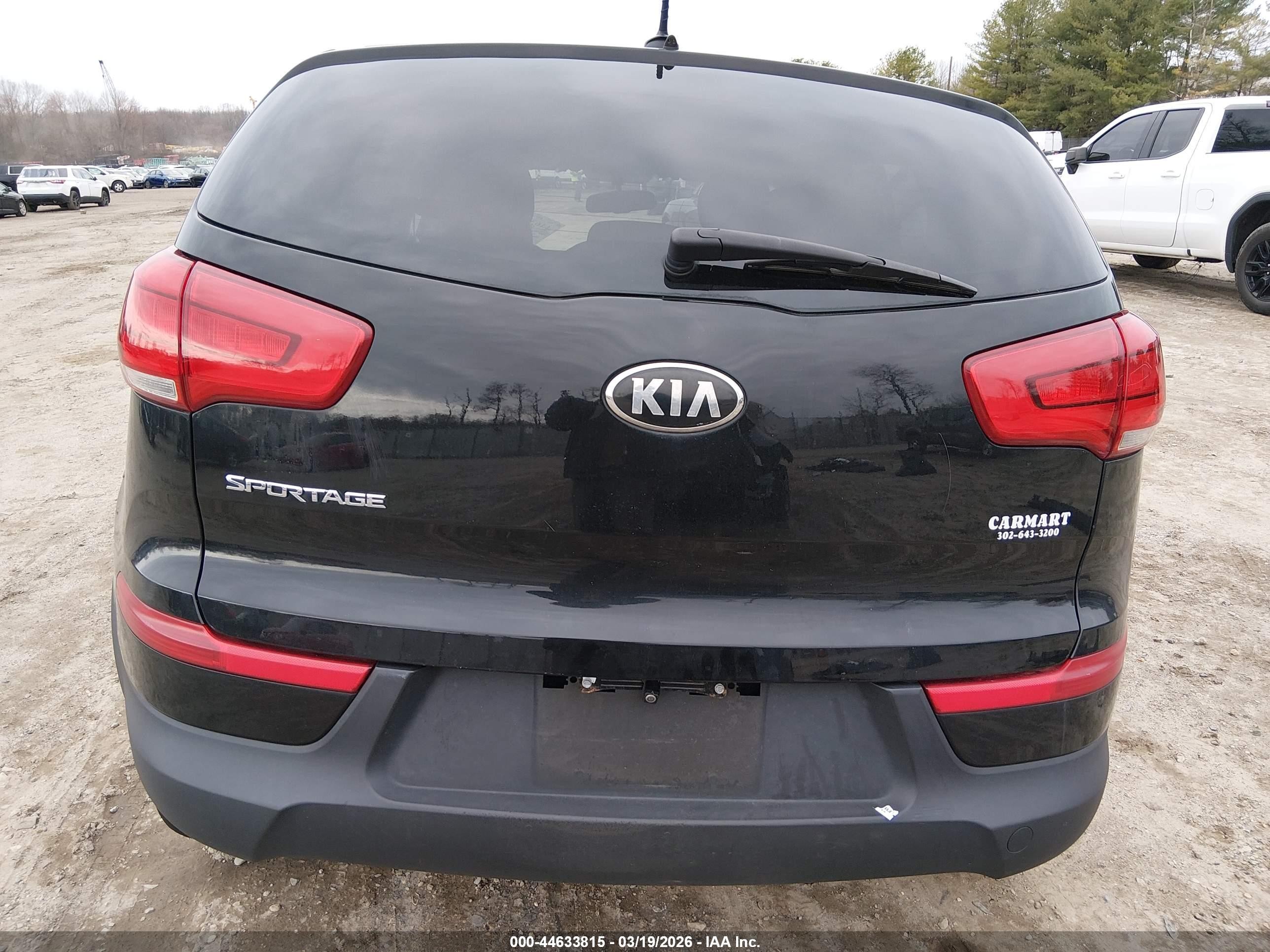 2014 Kia Sportage Lx Black vin: KNDPB3AC0E7642073