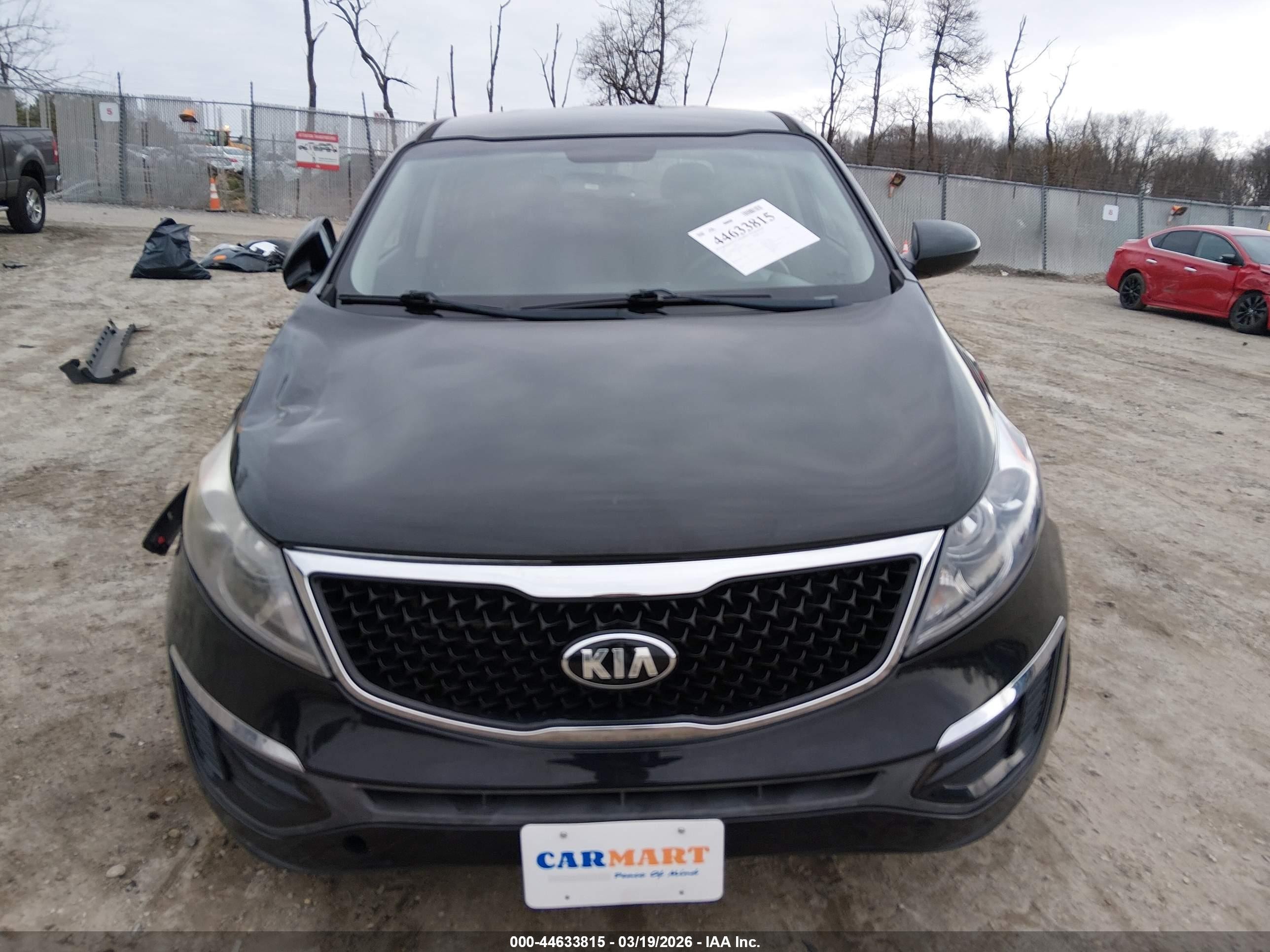 2014 Kia Sportage Lx Black vin: KNDPB3AC0E7642073
