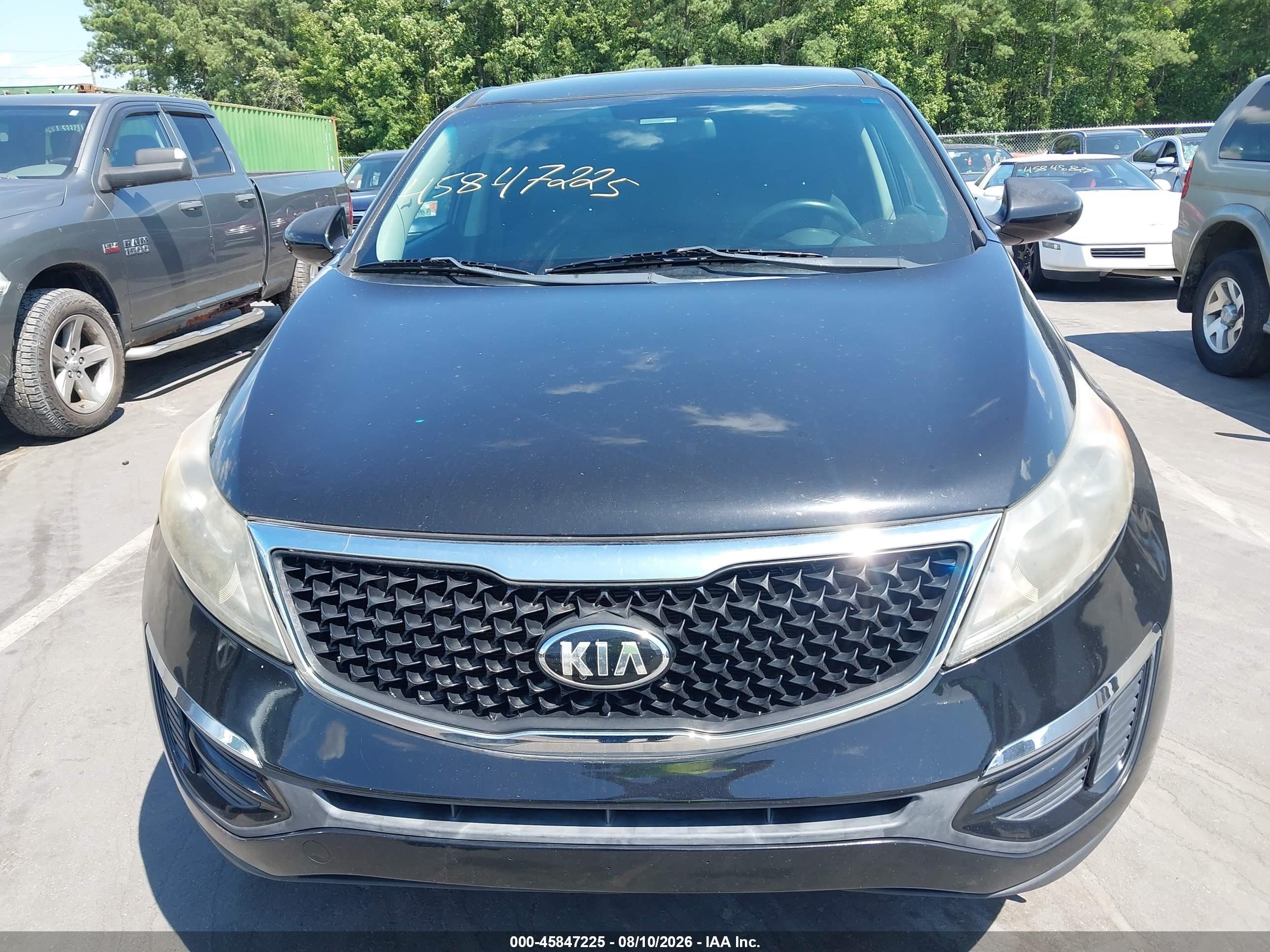 2014 Kia Sportage Lx Black vin: KNDPB3AC0E7665644