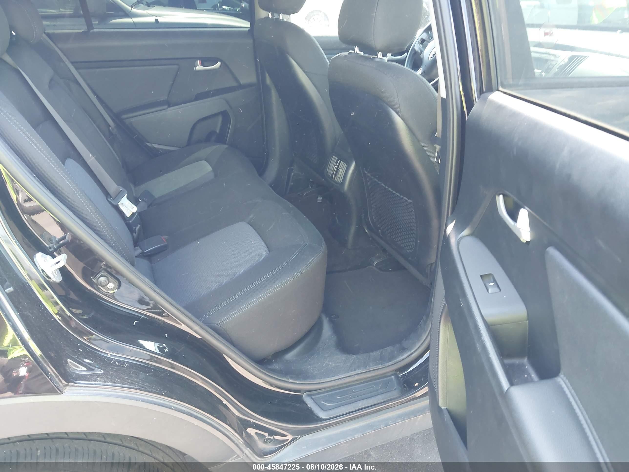2014 Kia Sportage Lx Black vin: KNDPB3AC0E7665644