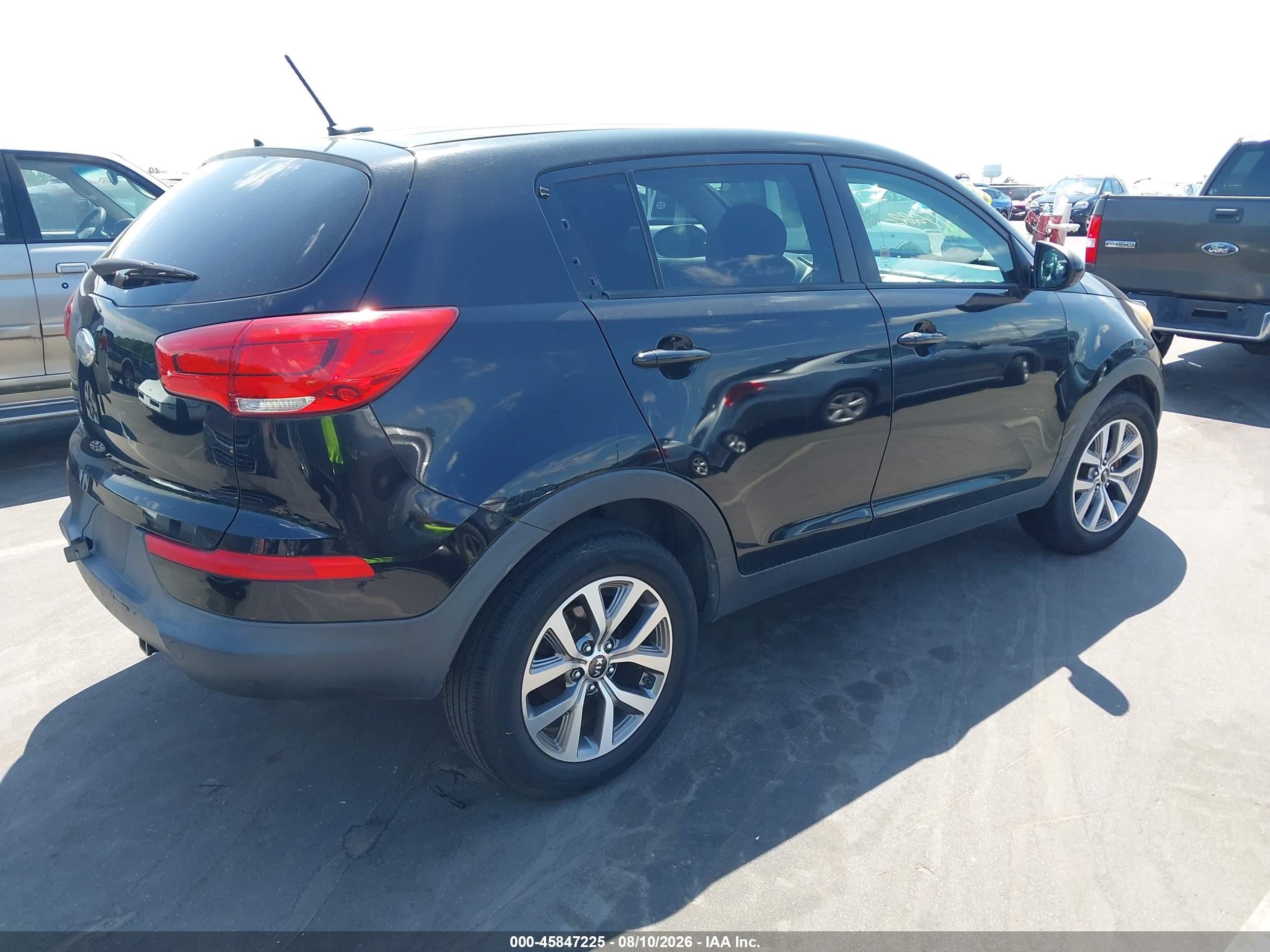 2014 Kia Sportage Lx Black vin: KNDPB3AC0E7665644