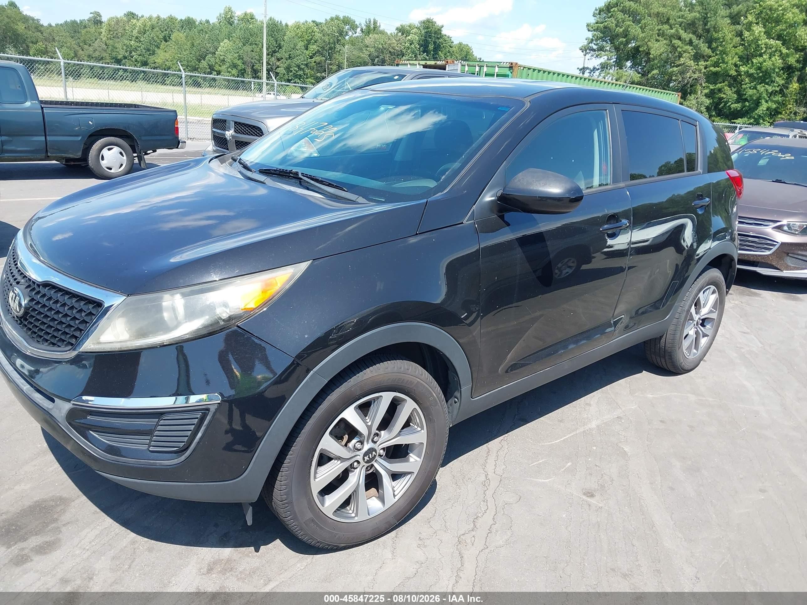 2014 Kia Sportage Lx Black vin: KNDPB3AC0E7665644