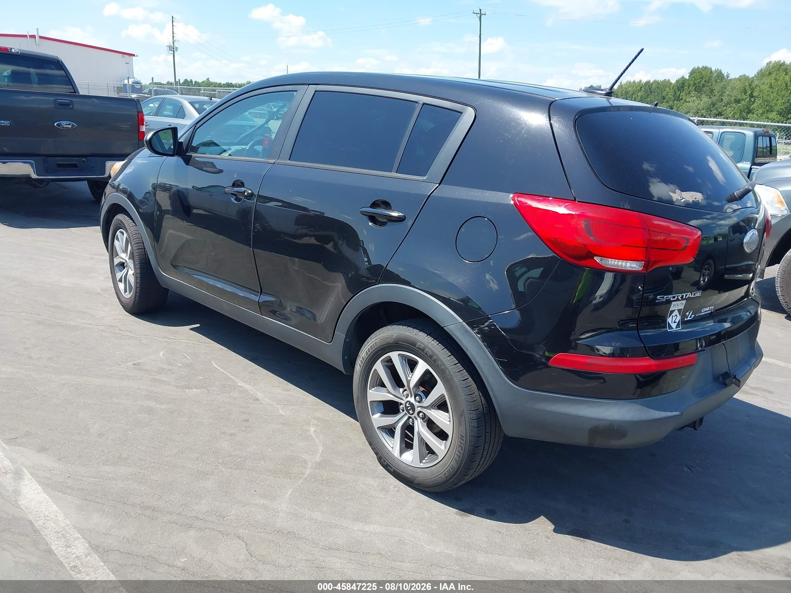 2014 Kia Sportage Lx Black vin: KNDPB3AC0E7665644
