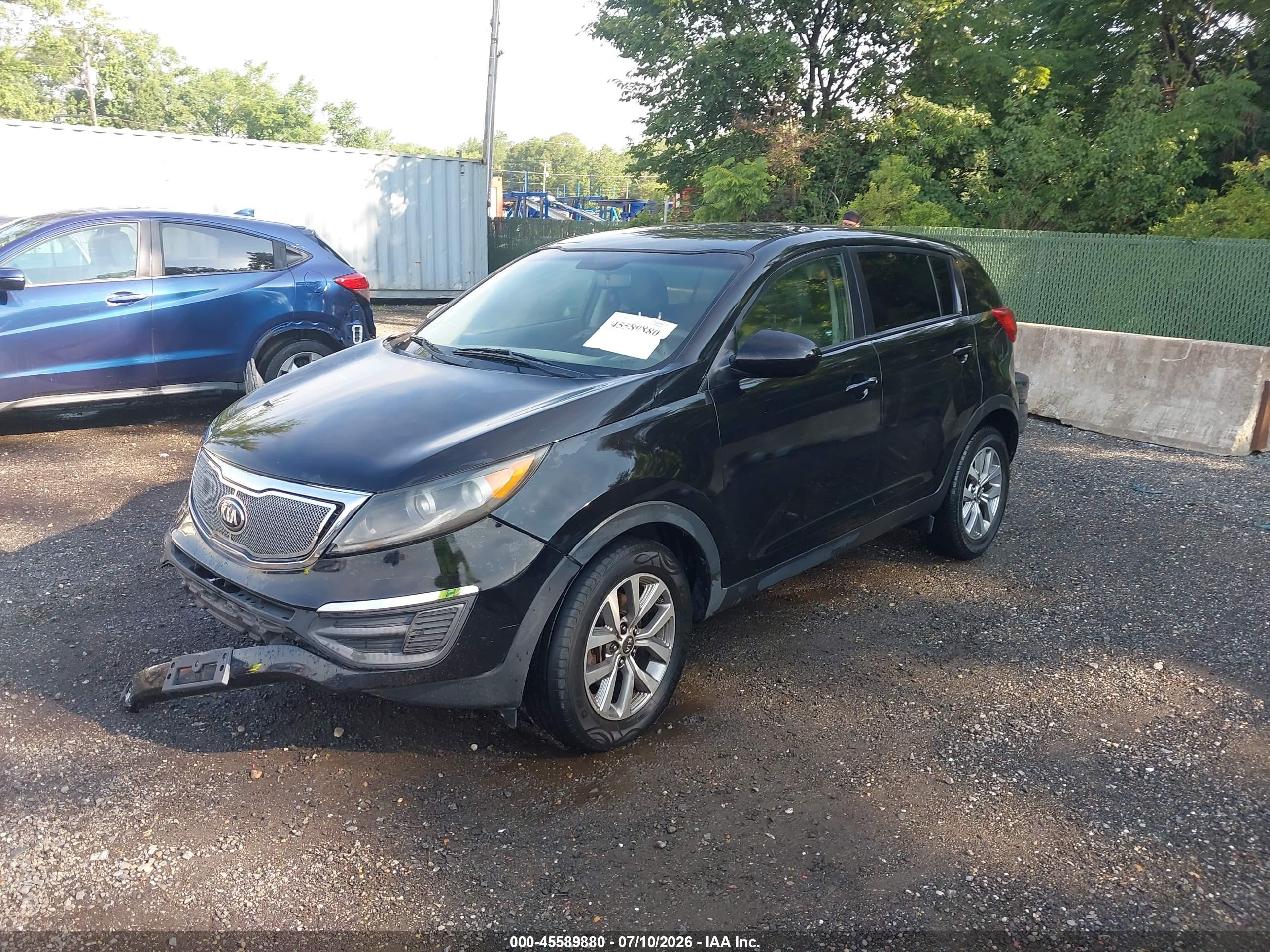 2015 Kia Sportage Lx Black vin: KNDPB3AC0F7711328
