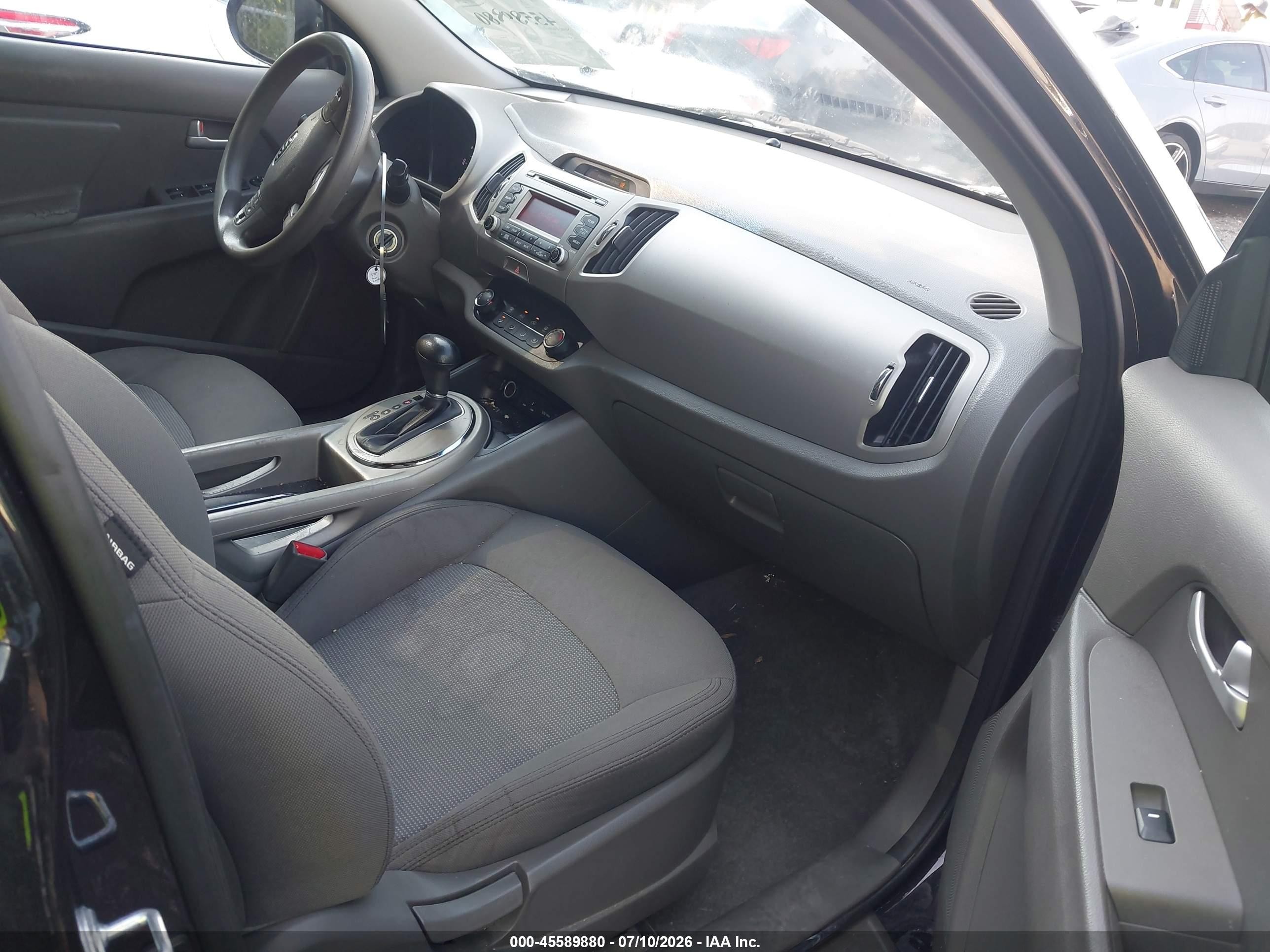 2015 Kia Sportage Lx Black vin: KNDPB3AC0F7711328