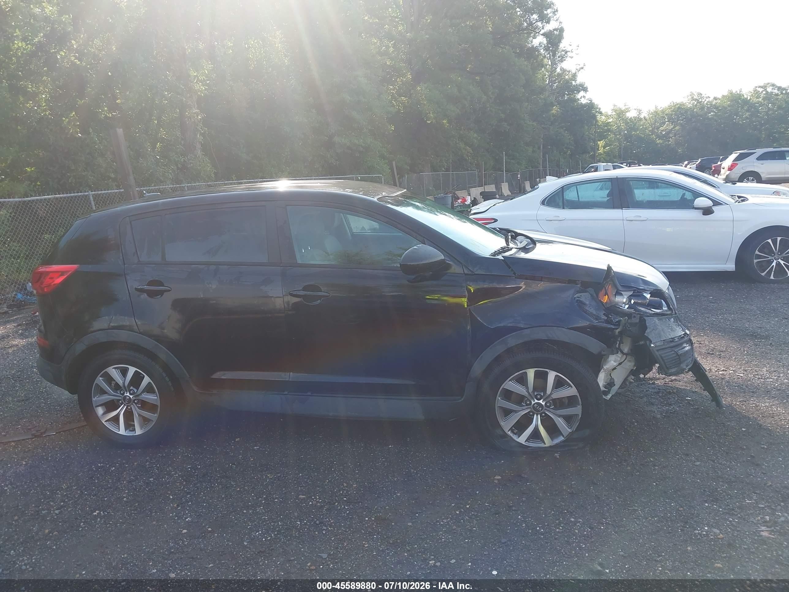 2015 Kia Sportage Lx Black vin: KNDPB3AC0F7711328
