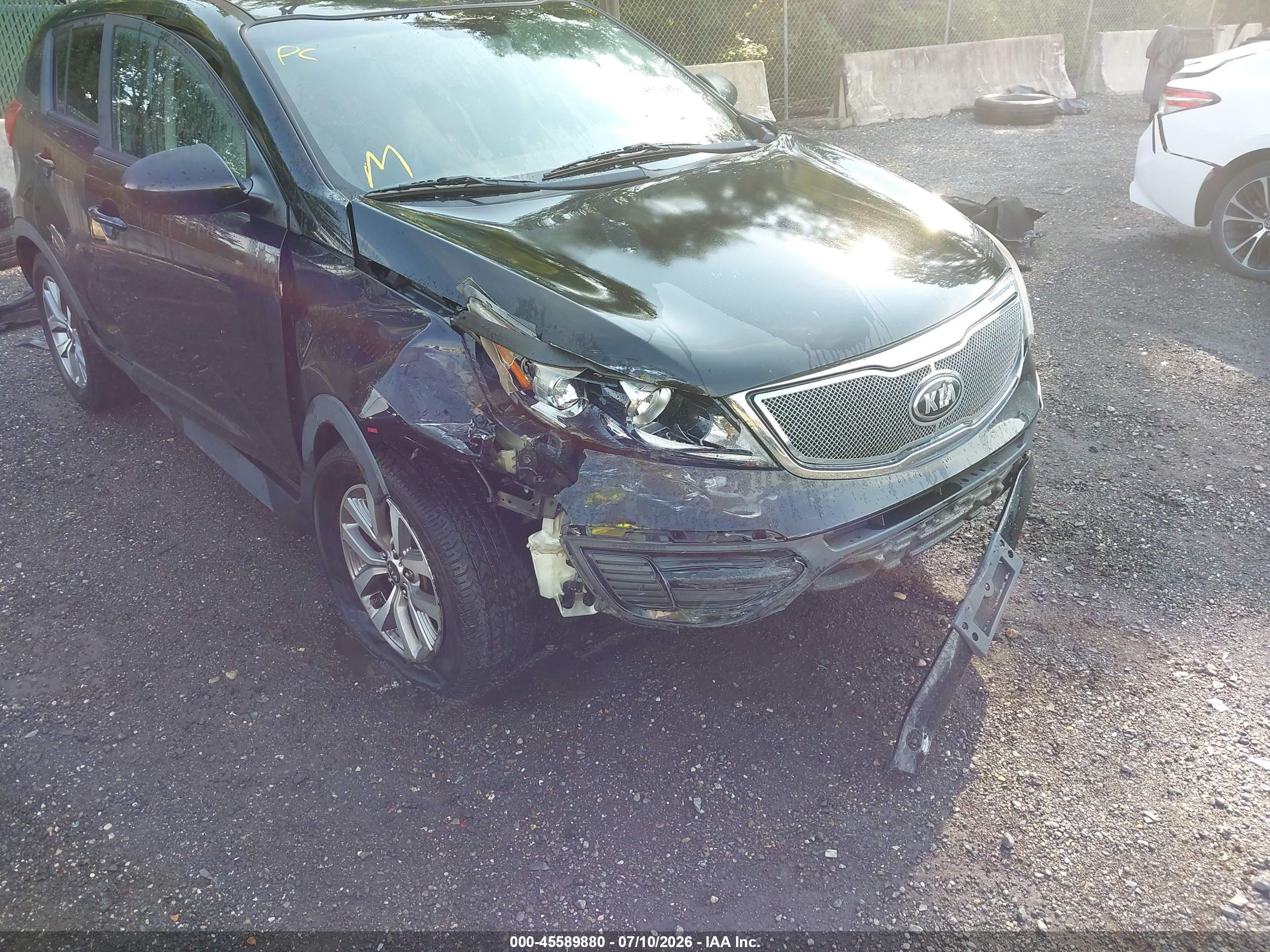 2015 Kia Sportage Lx Black vin: KNDPB3AC0F7711328