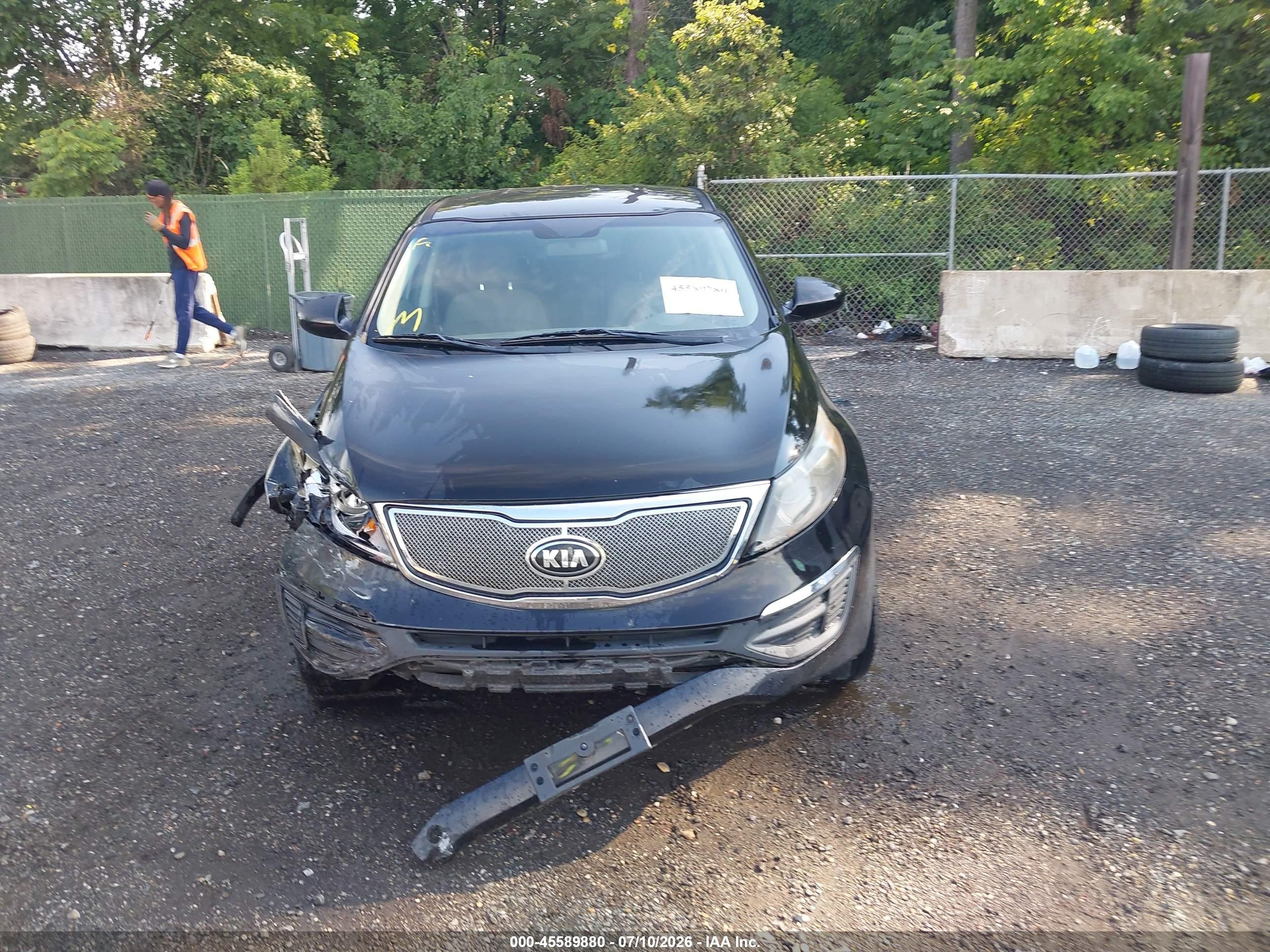 2015 Kia Sportage Lx Black vin: KNDPB3AC0F7711328