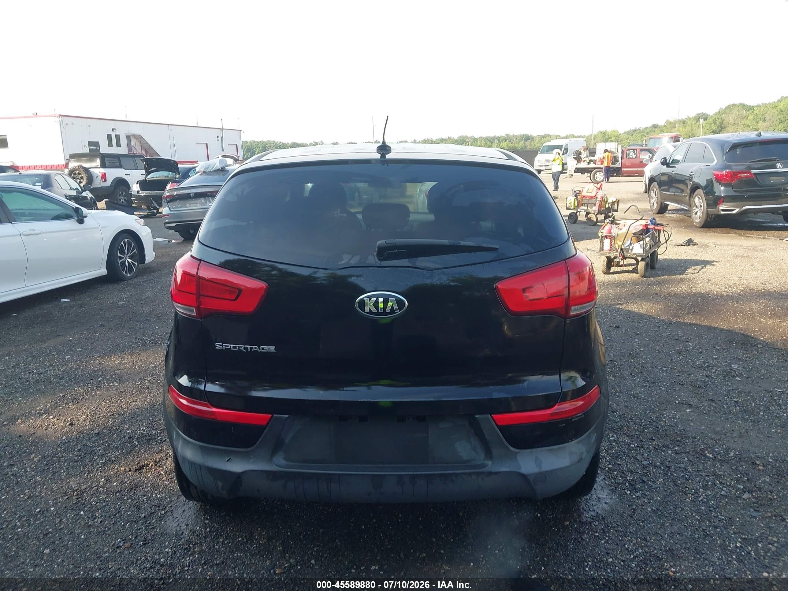 2015 Kia Sportage Lx Black vin: KNDPB3AC0F7711328