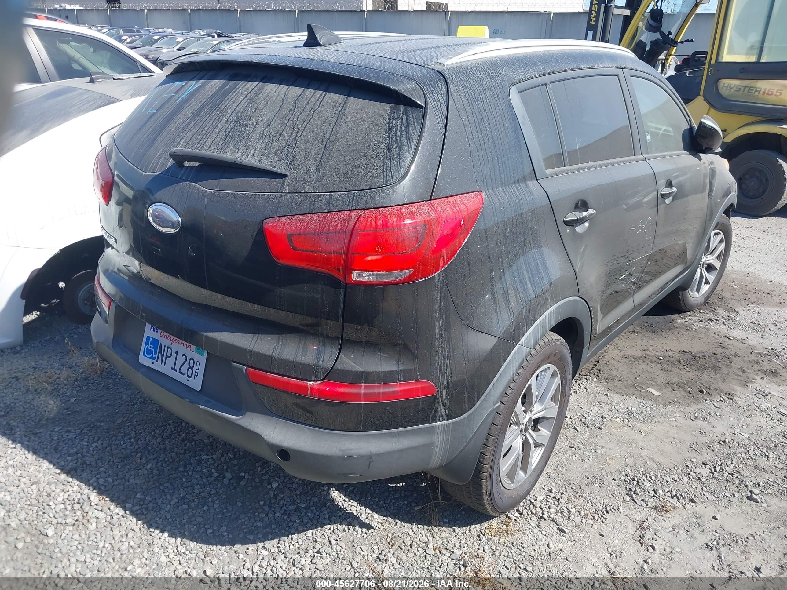 2015 Kia Sportage Lx Black vin: KNDPB3AC0F7724340