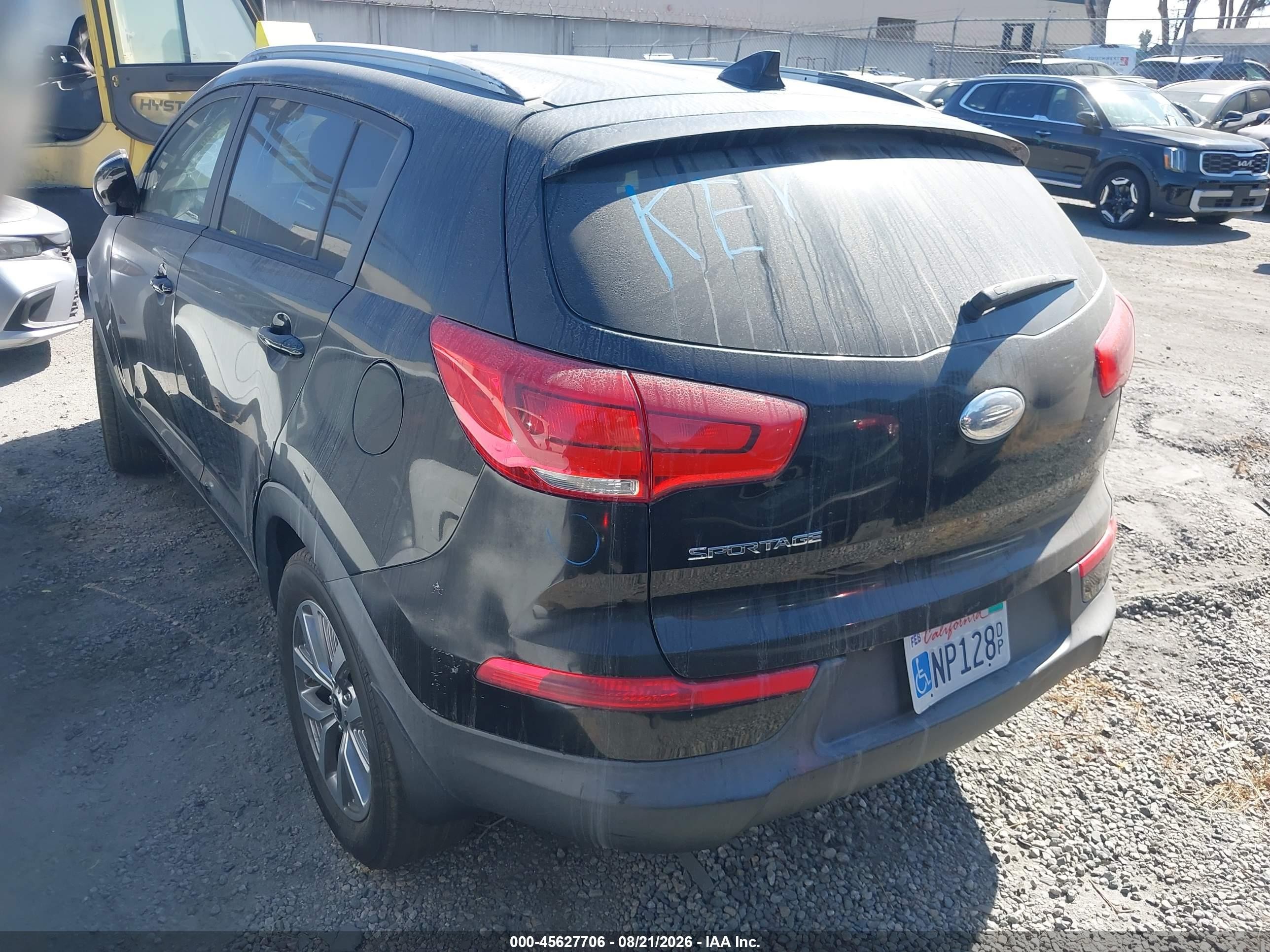 2015 Kia Sportage Lx Black vin: KNDPB3AC0F7724340