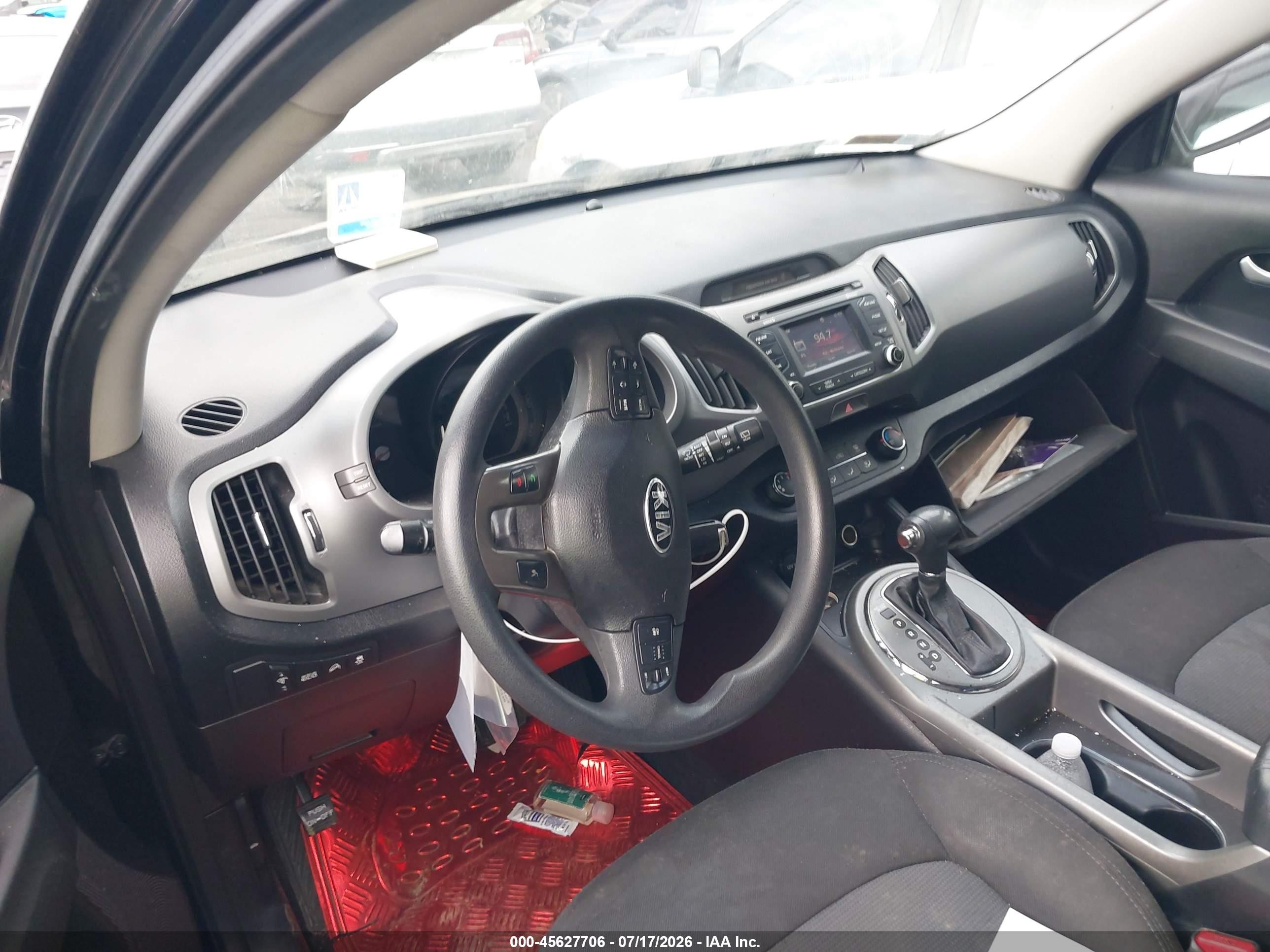 2015 Kia Sportage Lx Black vin: KNDPB3AC0F7724340