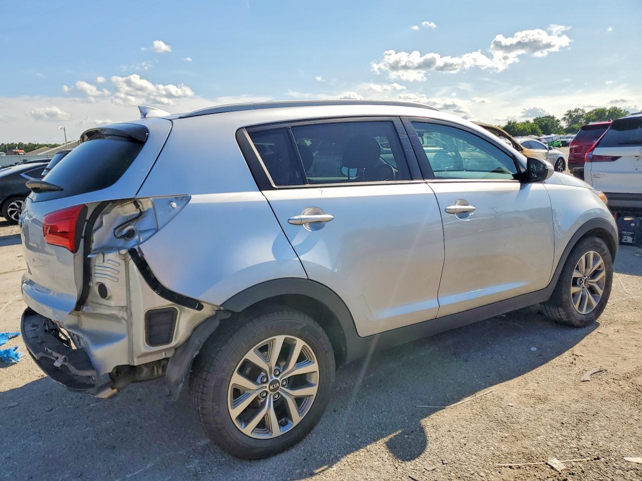 2015 Kia Sportage Lx Silver vin: KNDPB3AC0F7734379