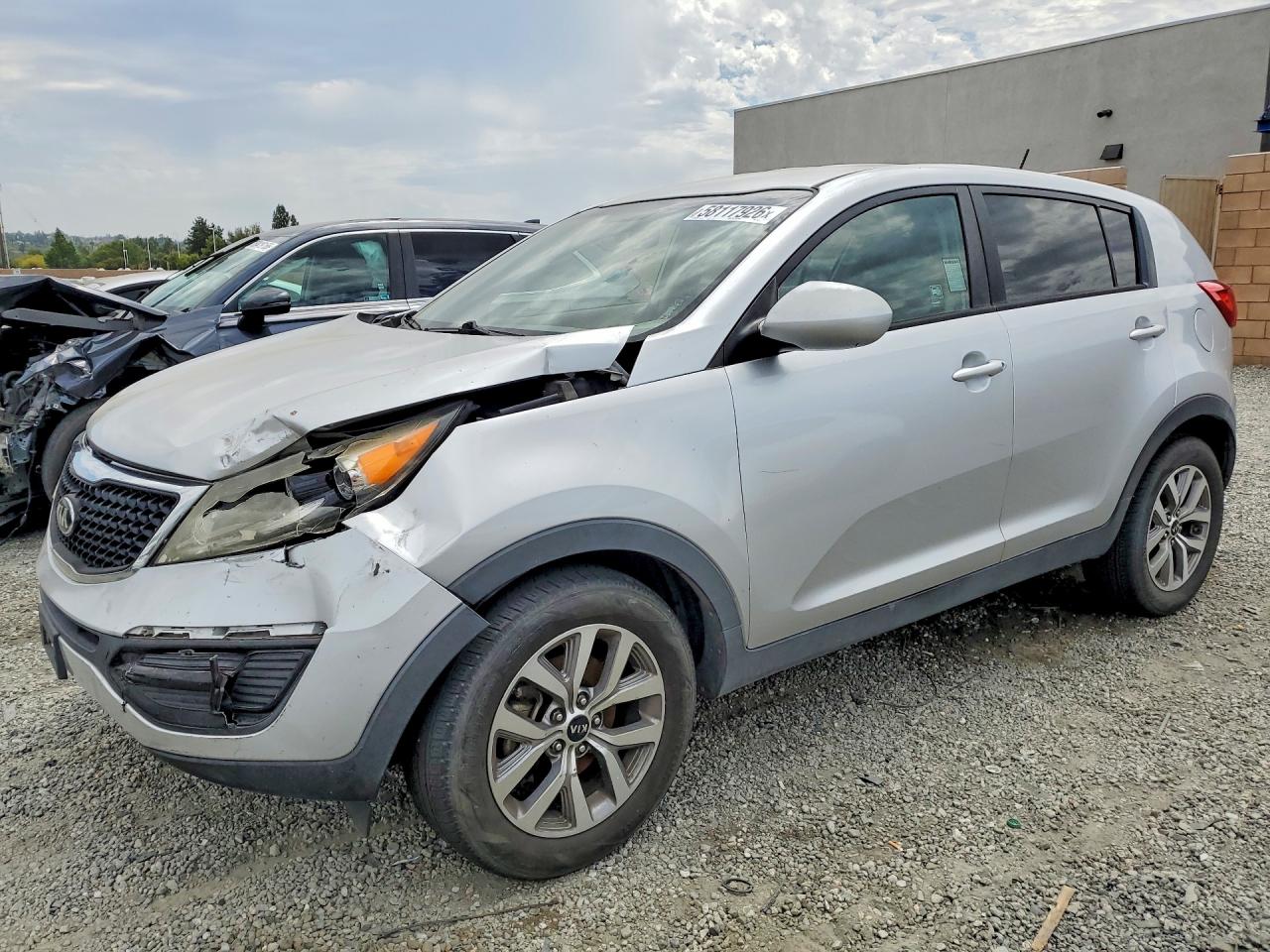 2015 Kia Sportage Lx Silver vin: KNDPB3AC0F7790712
