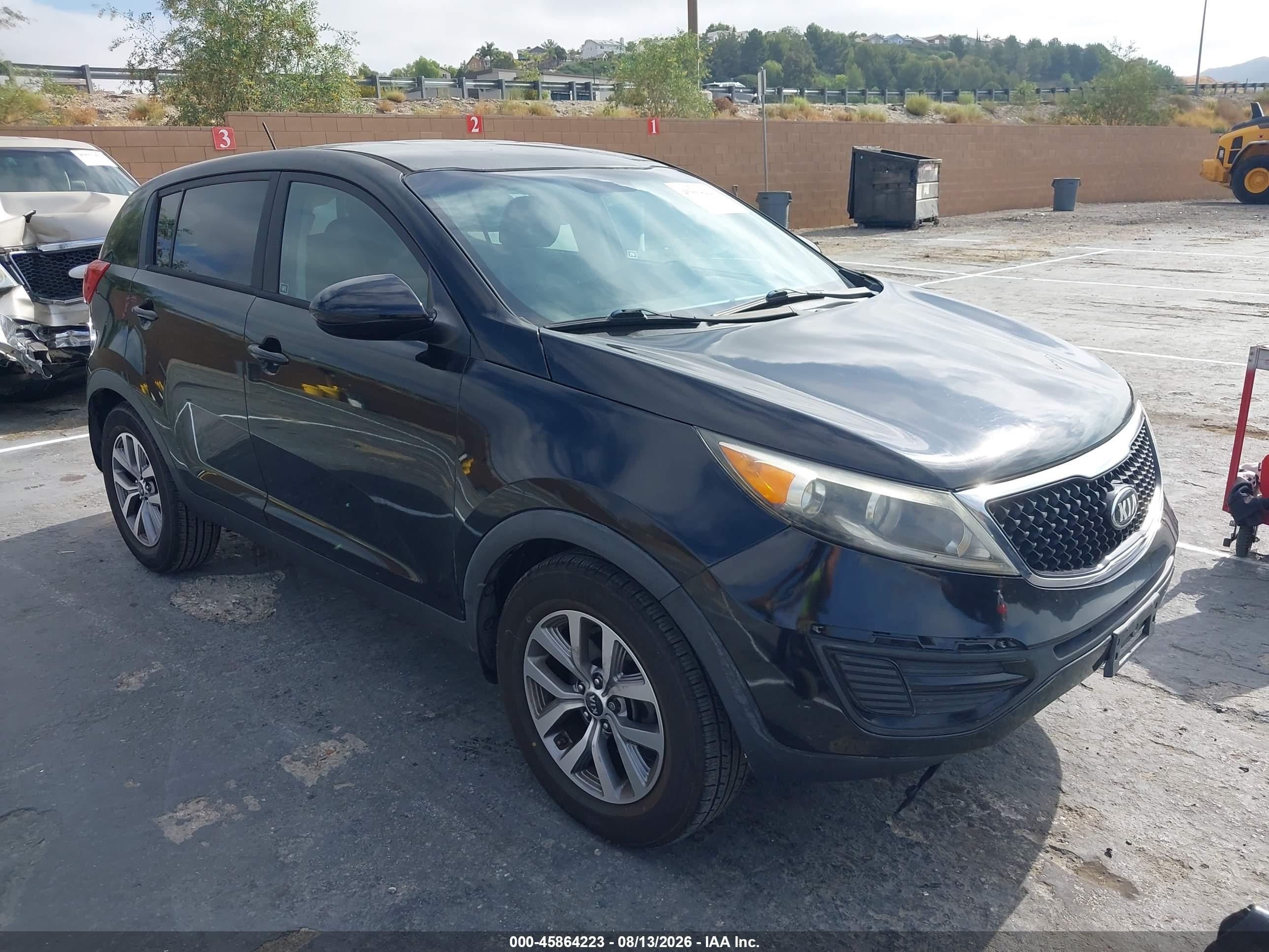 2015 Kia Sportage Lx Black vin: KNDPB3AC0F7793772