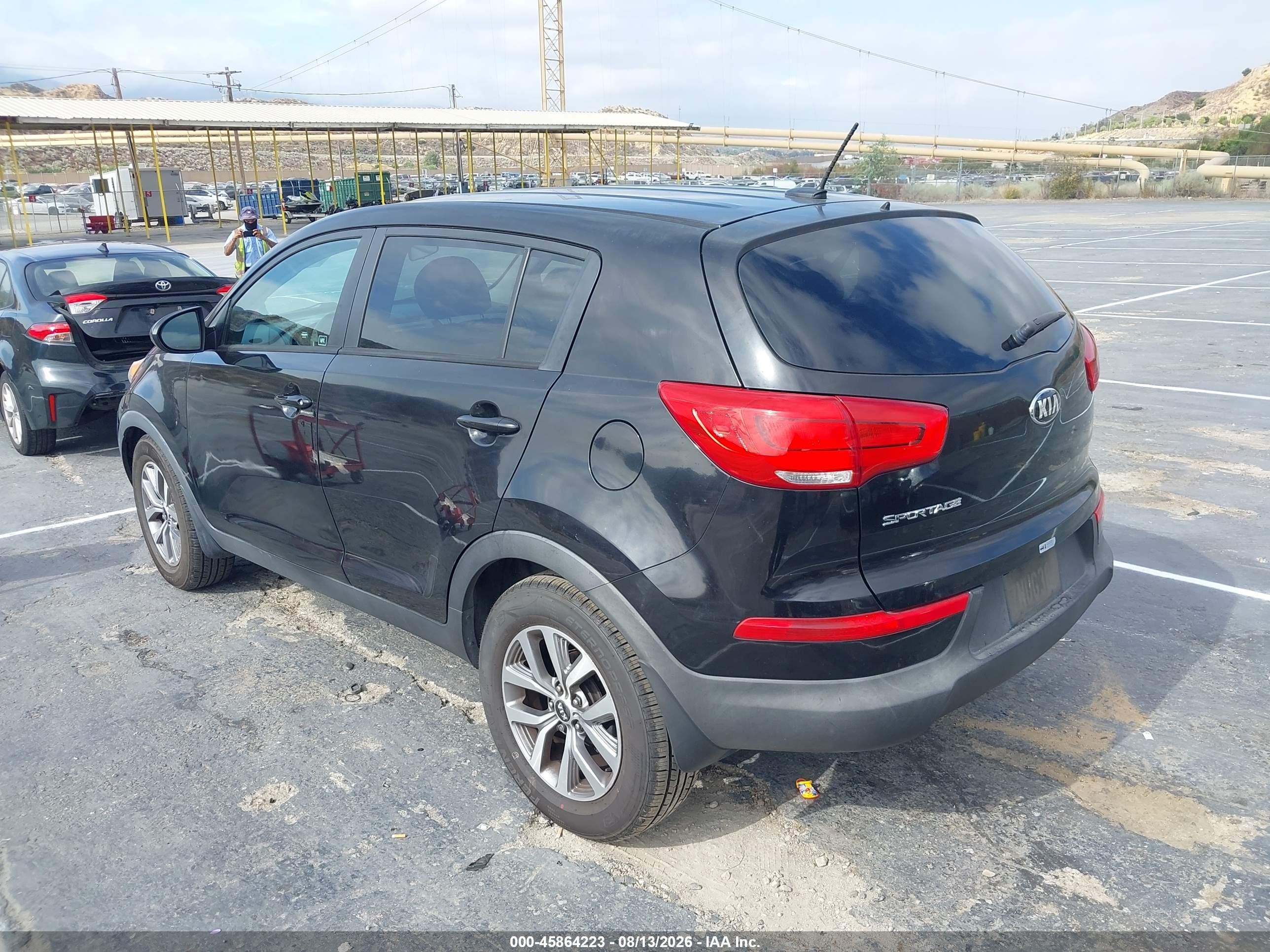 2015 Kia Sportage Lx Black vin: KNDPB3AC0F7793772