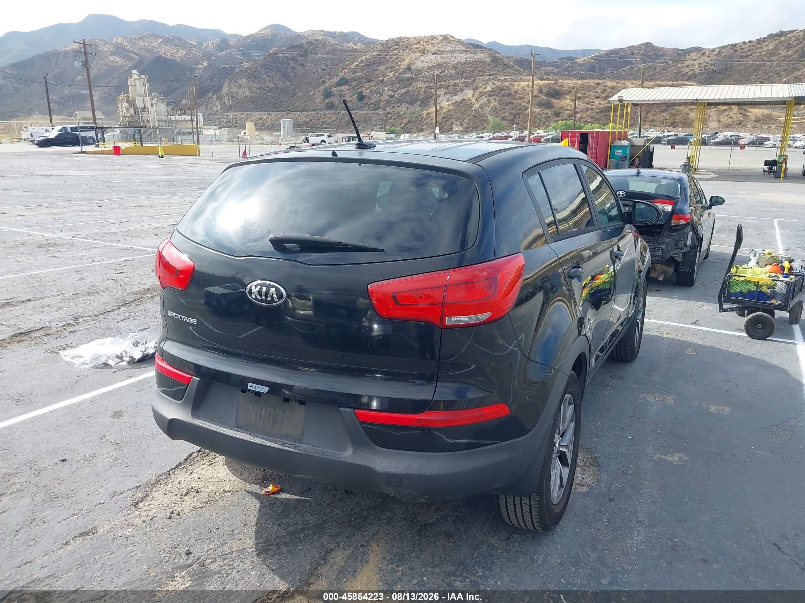 2015 Kia Sportage Lx Black vin: KNDPB3AC0F7793772