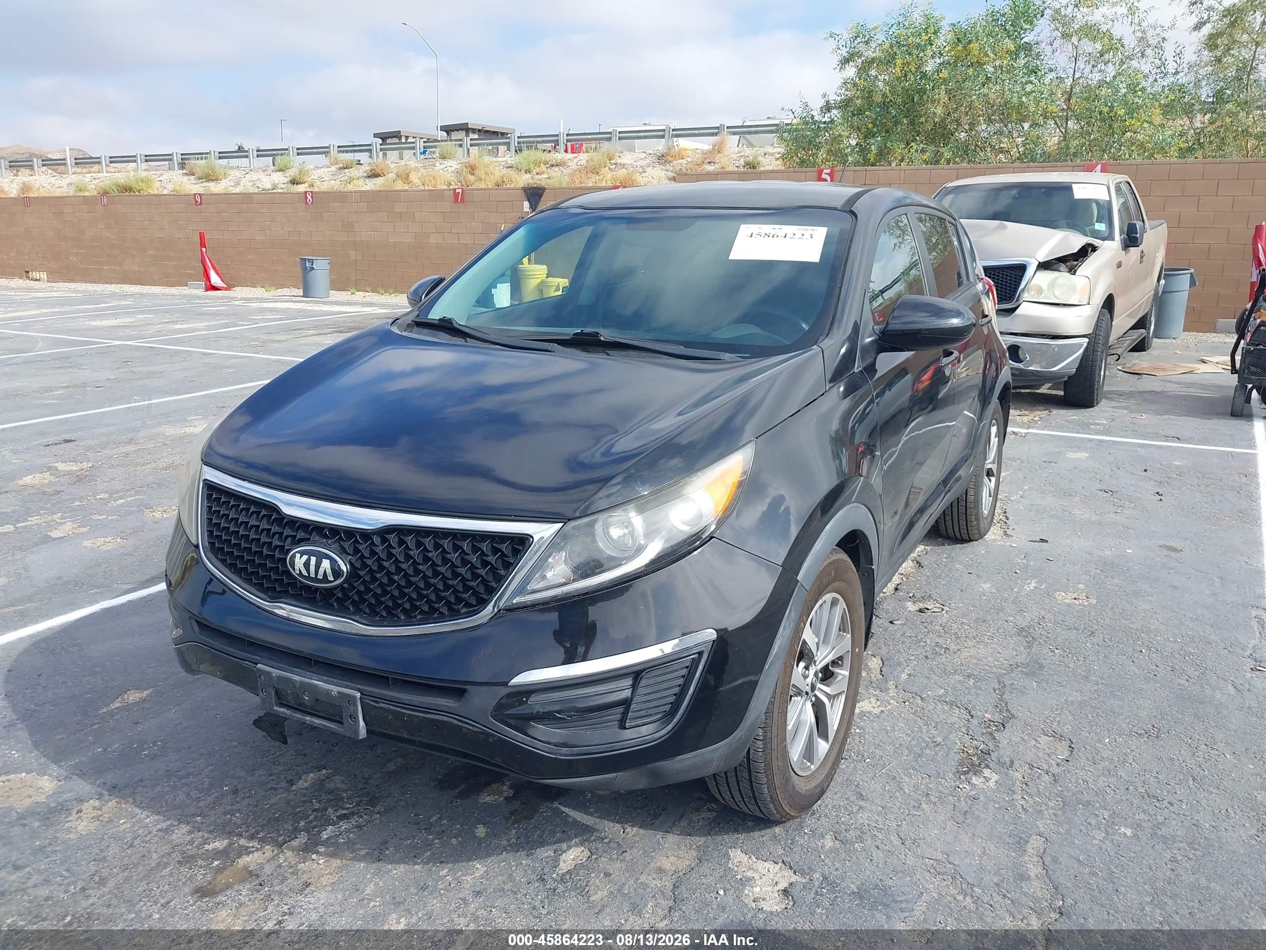 2015 Kia Sportage Lx Black vin: KNDPB3AC0F7793772