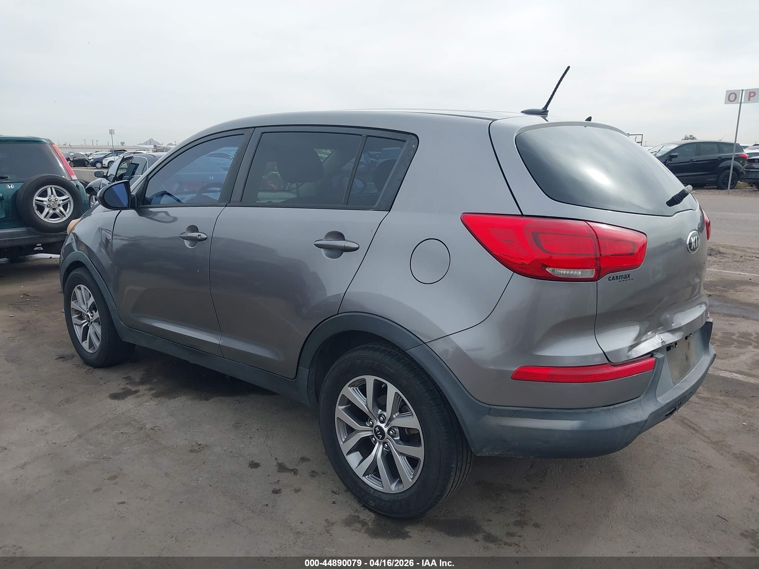 2016 Kia Sportage Lx Gray vin: KNDPB3AC0G7872585