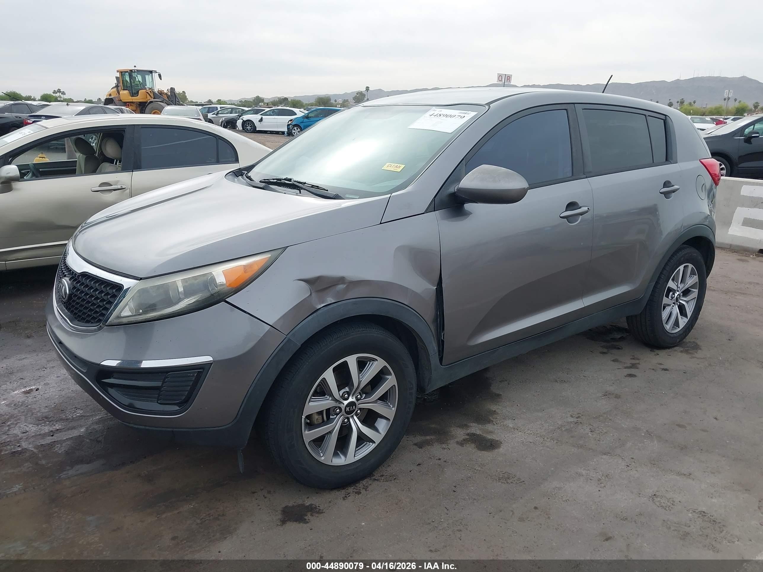 2016 Kia Sportage Lx Gray vin: KNDPB3AC0G7872585