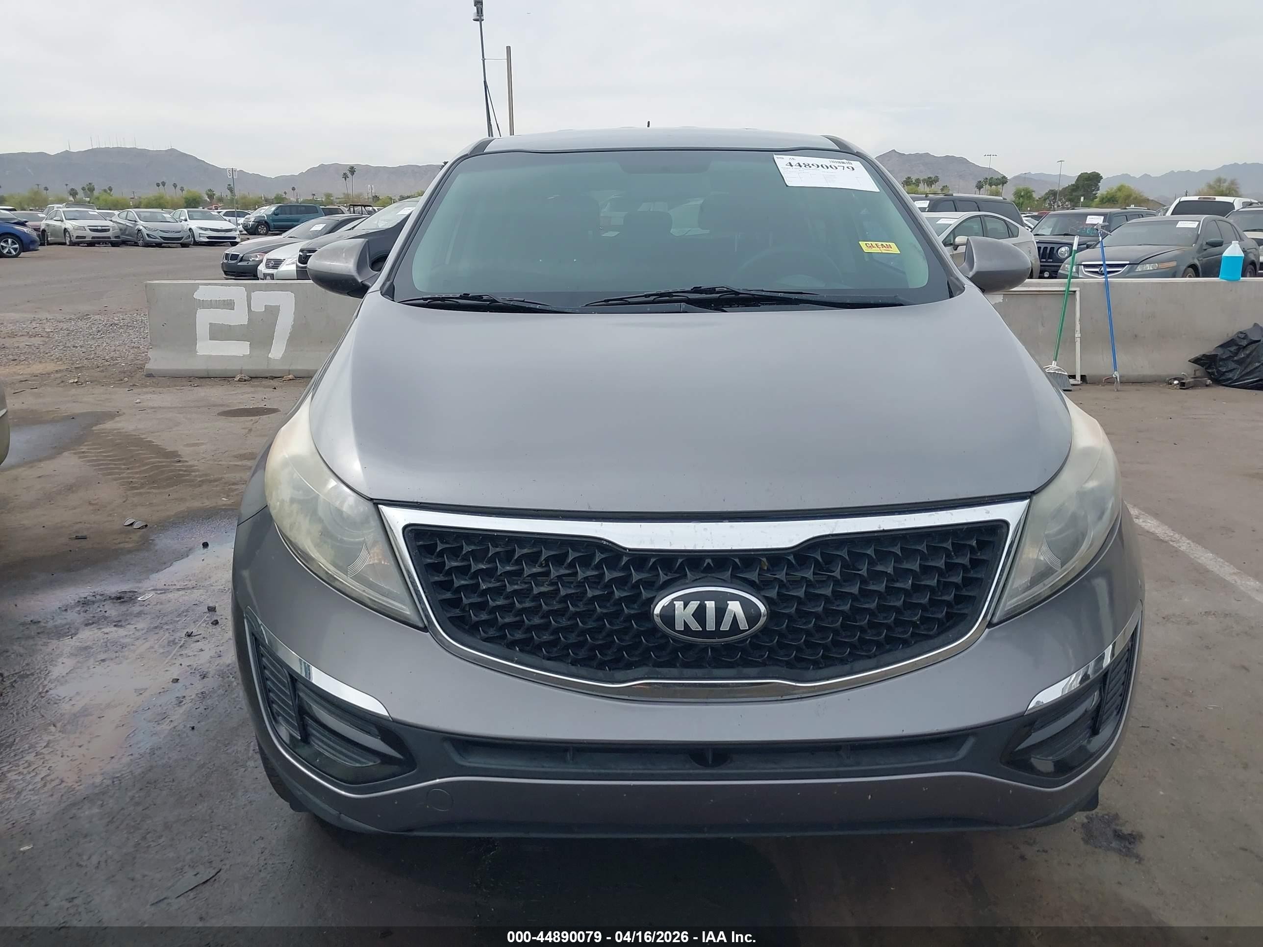 2016 Kia Sportage Lx Gray vin: KNDPB3AC0G7872585