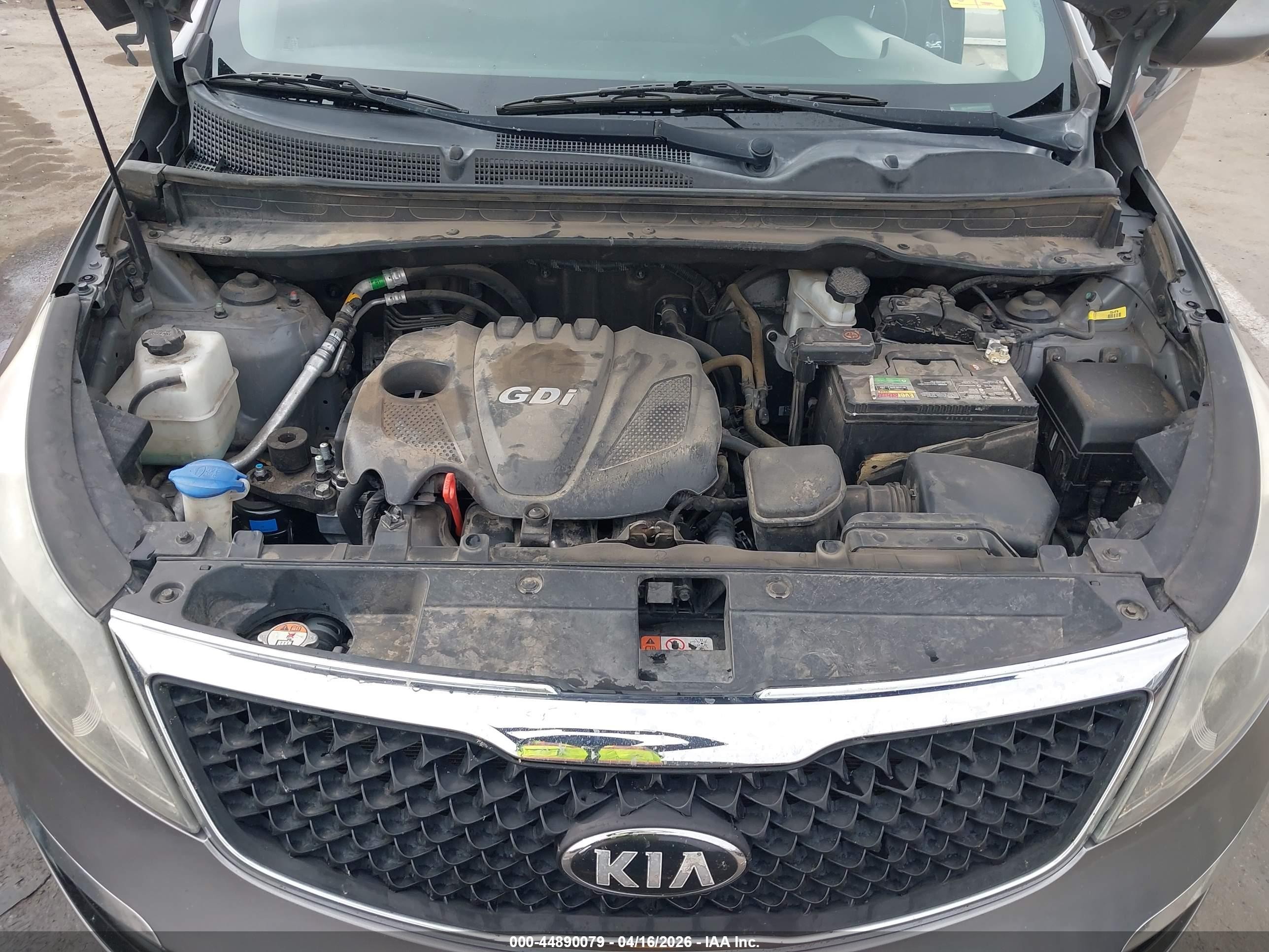 2016 Kia Sportage Lx Gray vin: KNDPB3AC0G7872585