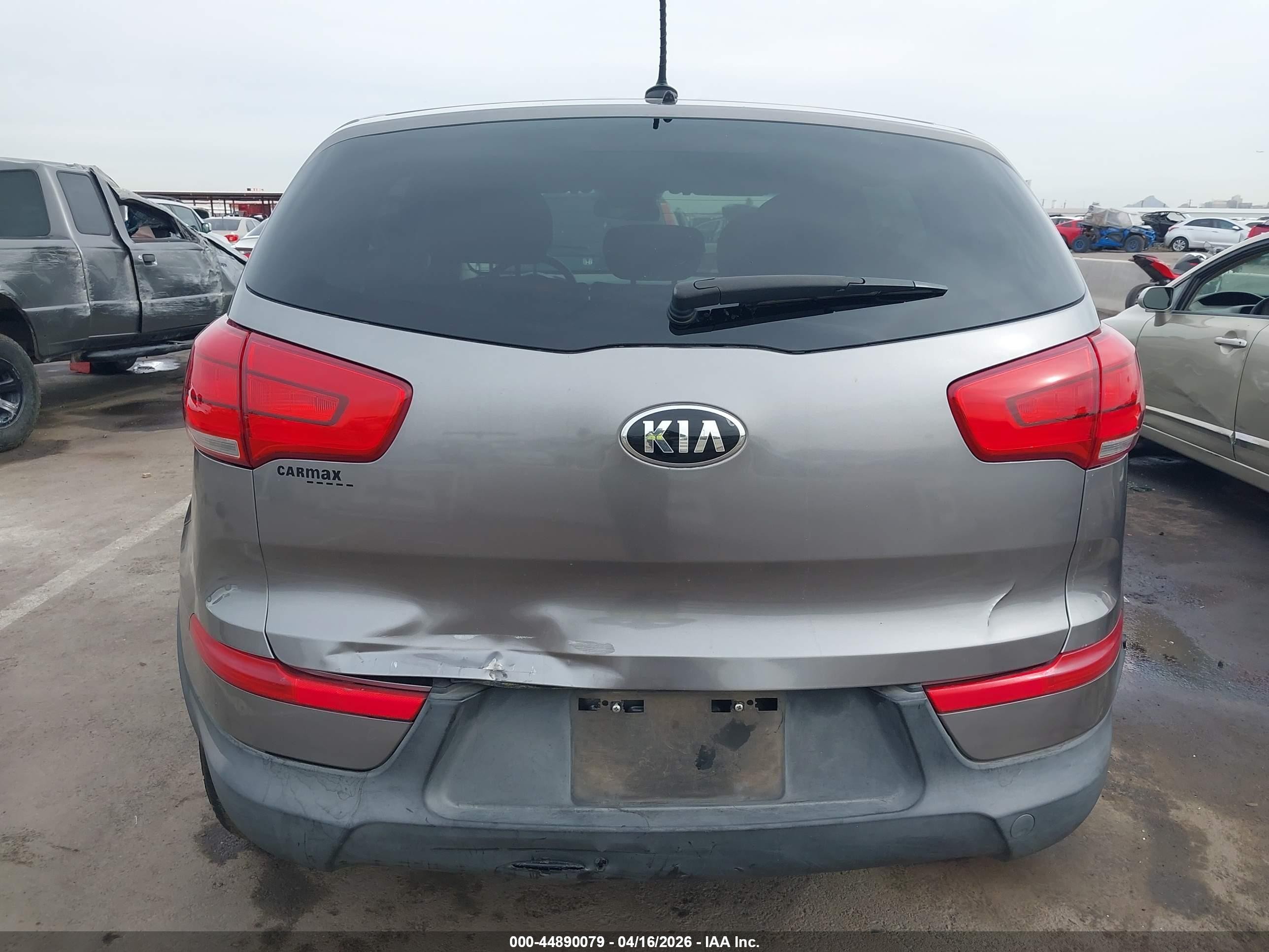 2016 Kia Sportage Lx Gray vin: KNDPB3AC0G7872585