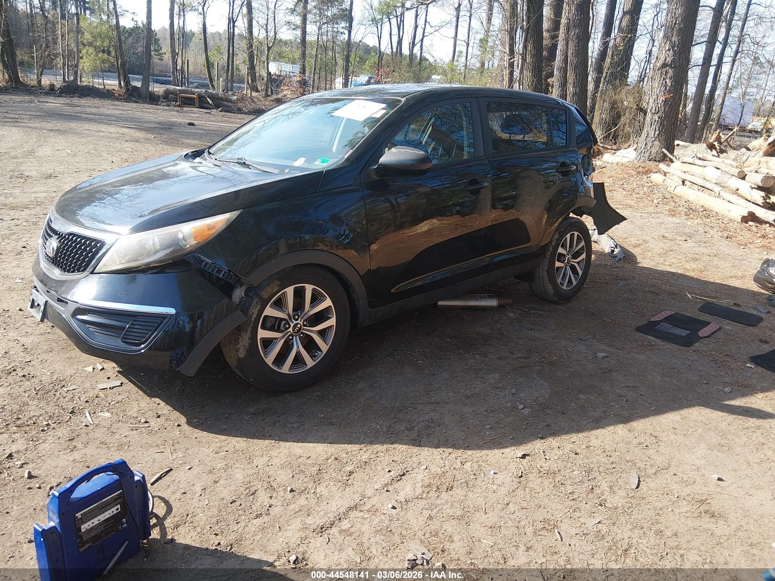 2014 Kia Sportage Lx Black vin: KNDPB3AC1E7557078