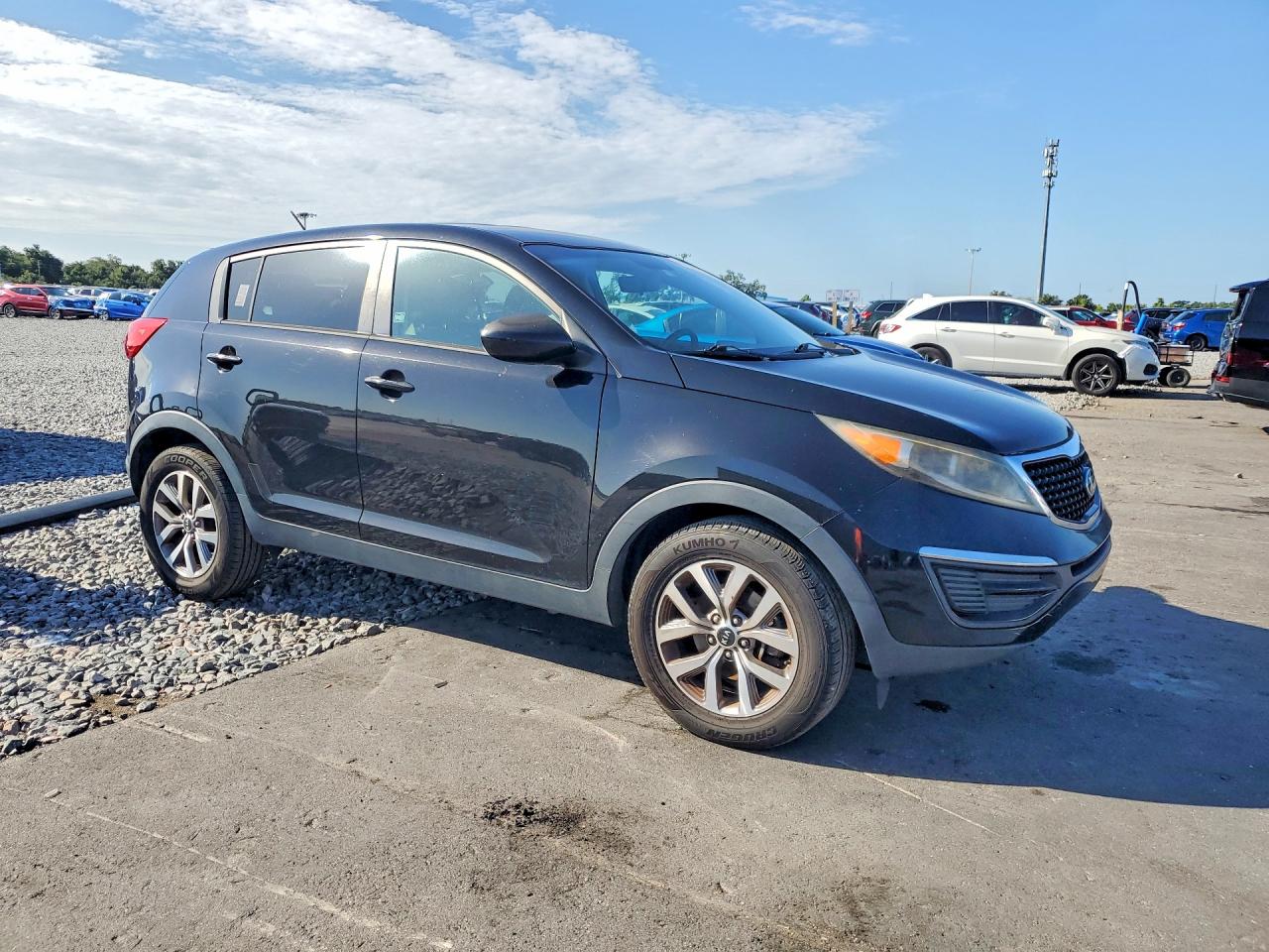 2015 Kia Sportage Lx Black vin: KNDPB3AC1F7720295