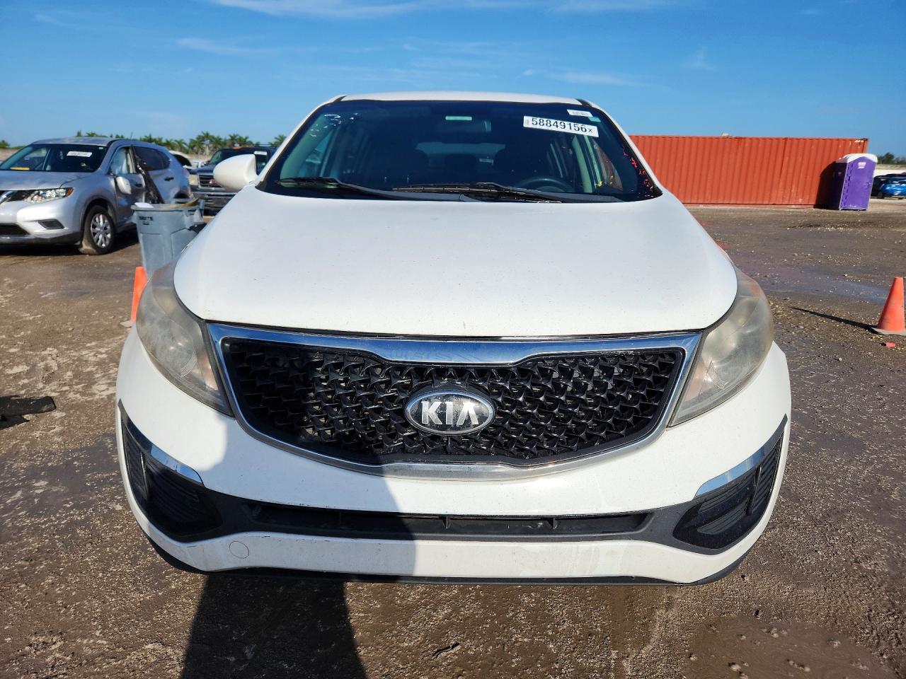 2015 Kia Sportage Lx White vin: KNDPB3AC1F7759372