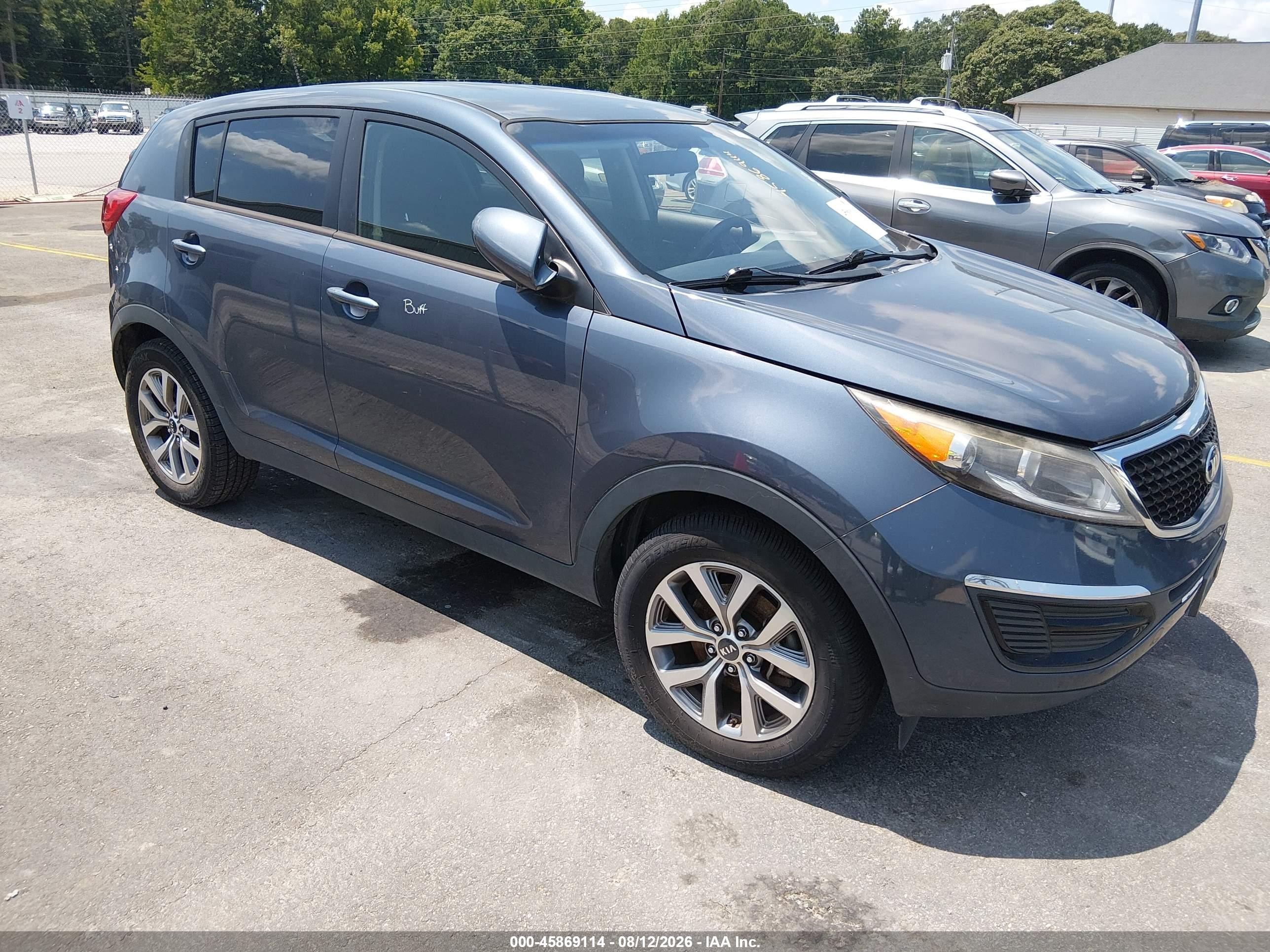 2015 Kia Sportage Lx Синий vin: KNDPB3AC1F7759663