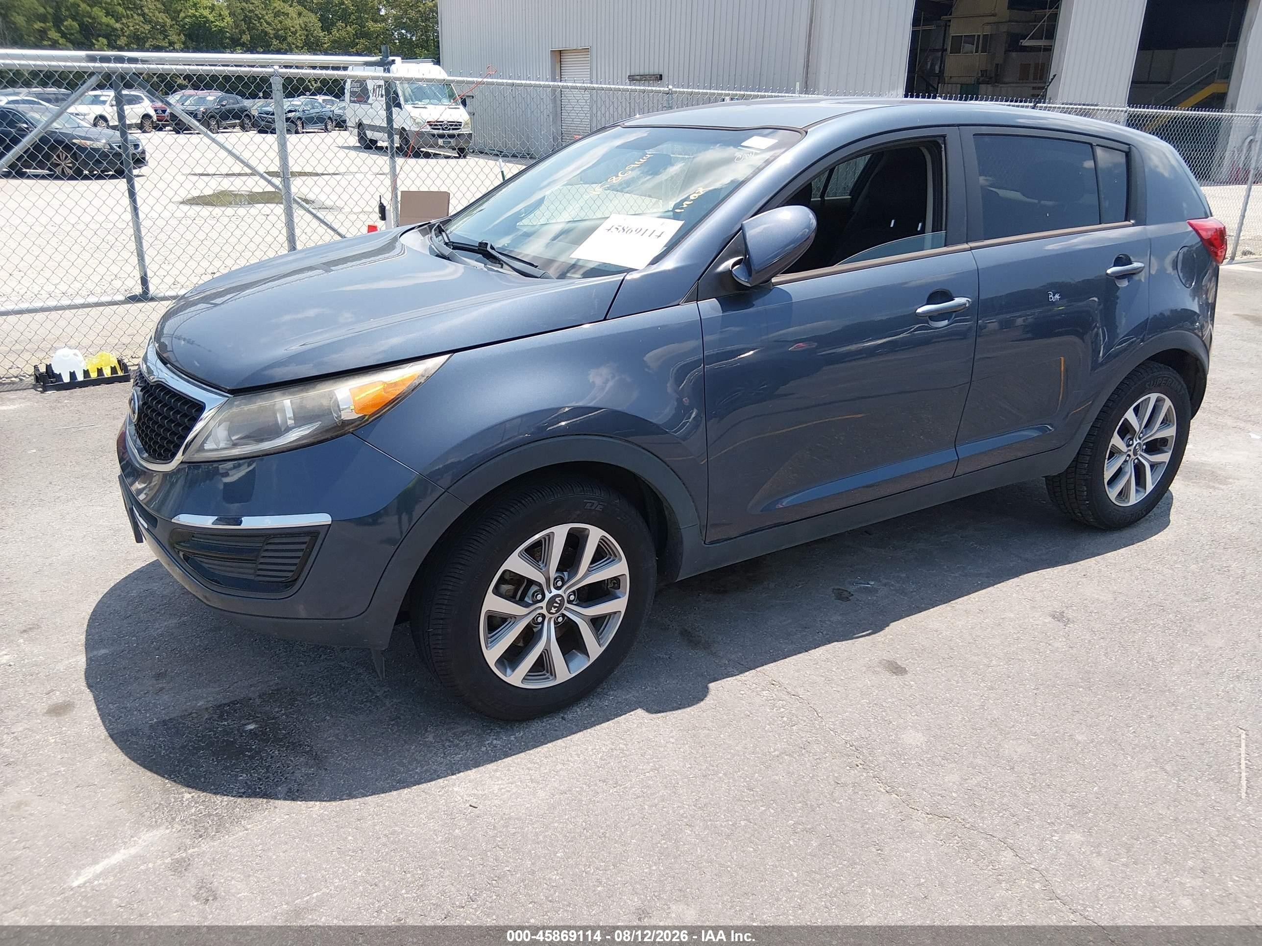 2015 Kia Sportage Lx Blue vin: KNDPB3AC1F7759663