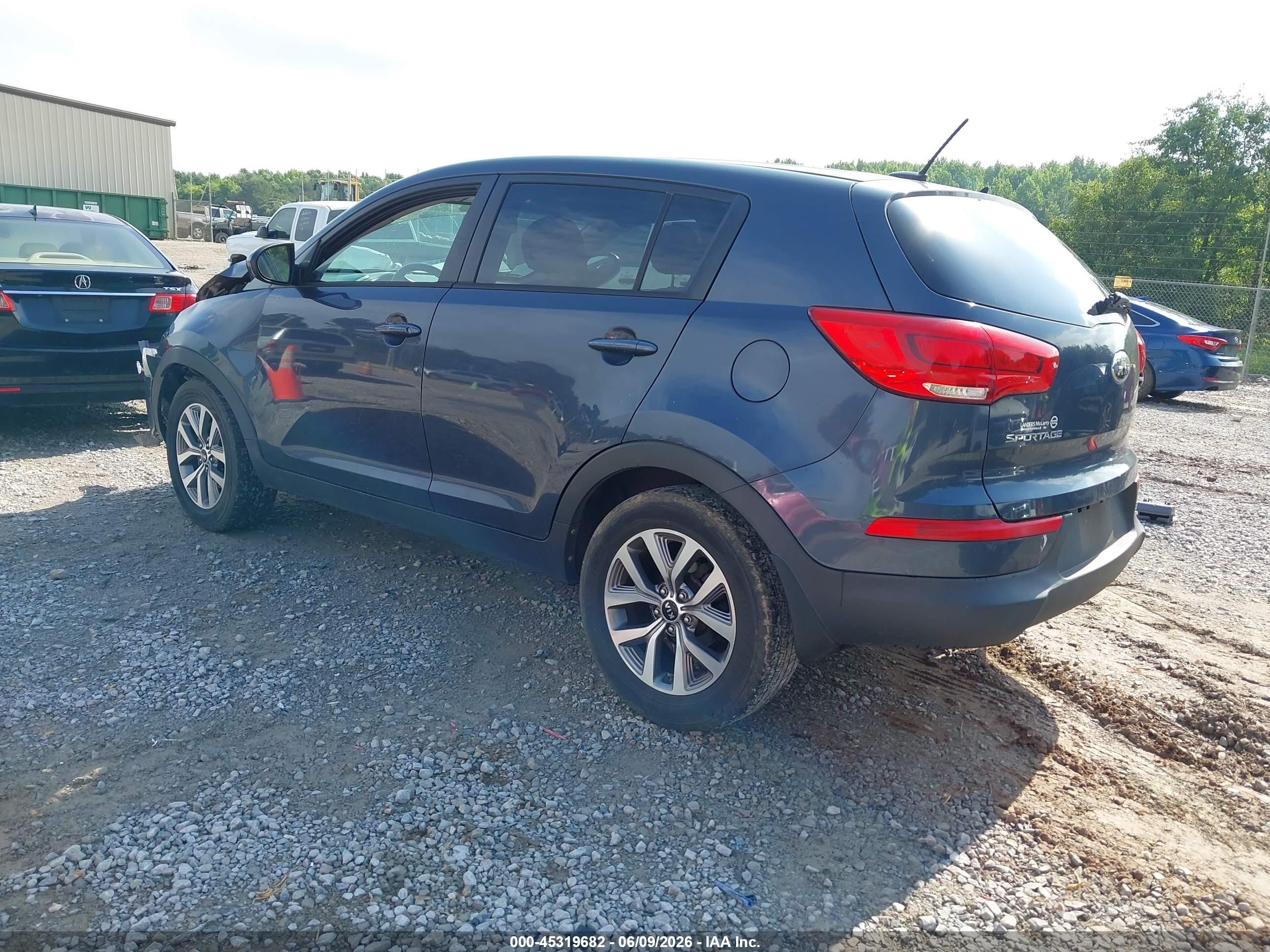 2014 Kia Sportage Lx Blue vin: KNDPB3AC2E7556571