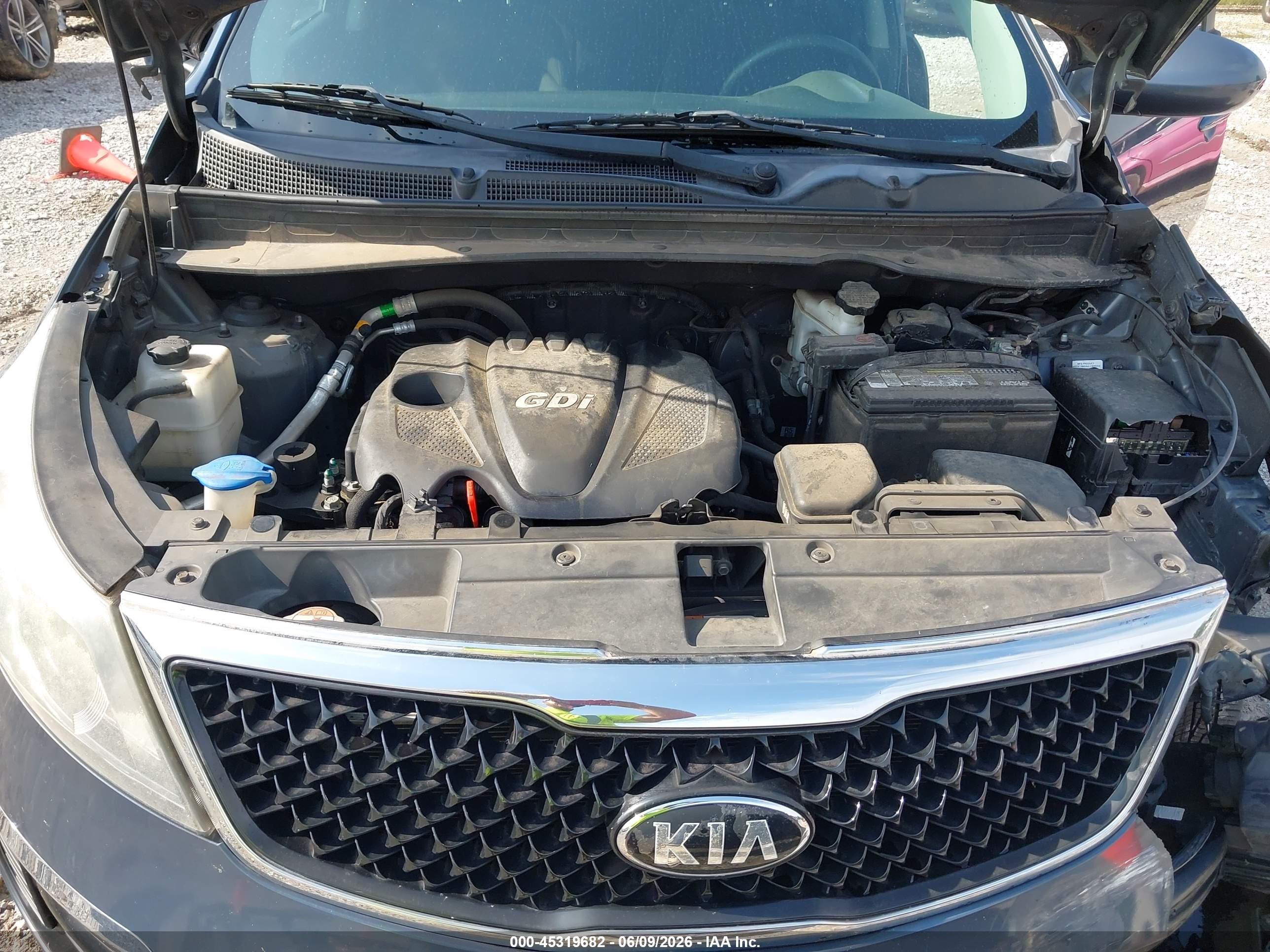 2014 Kia Sportage Lx Blue vin: KNDPB3AC2E7556571