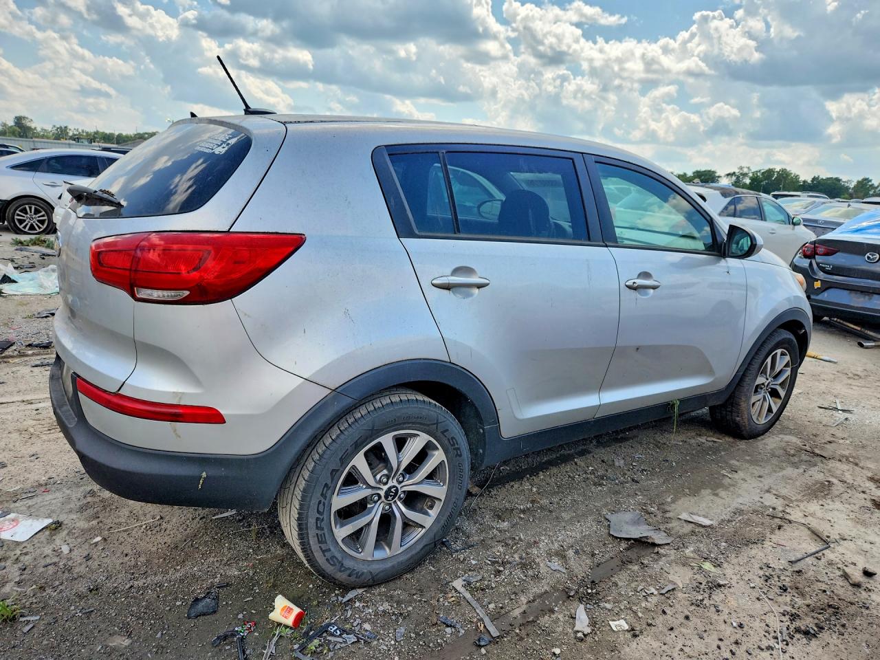 2014 Kia Sportage Lx Silver vin: KNDPB3AC2E7557090