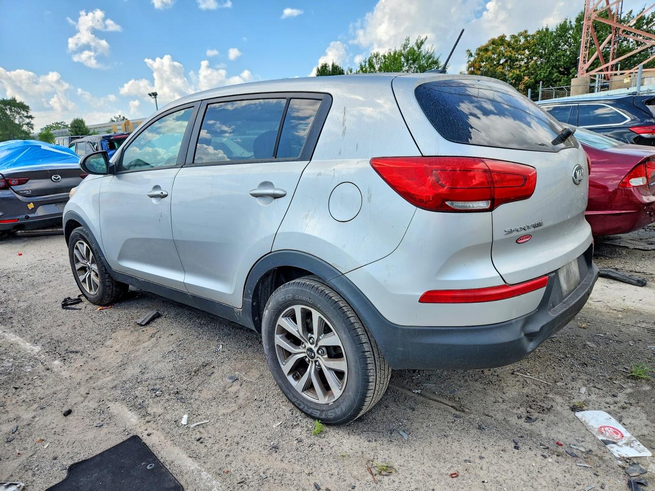 2014 Kia Sportage Lx Silver vin: KNDPB3AC2E7557090