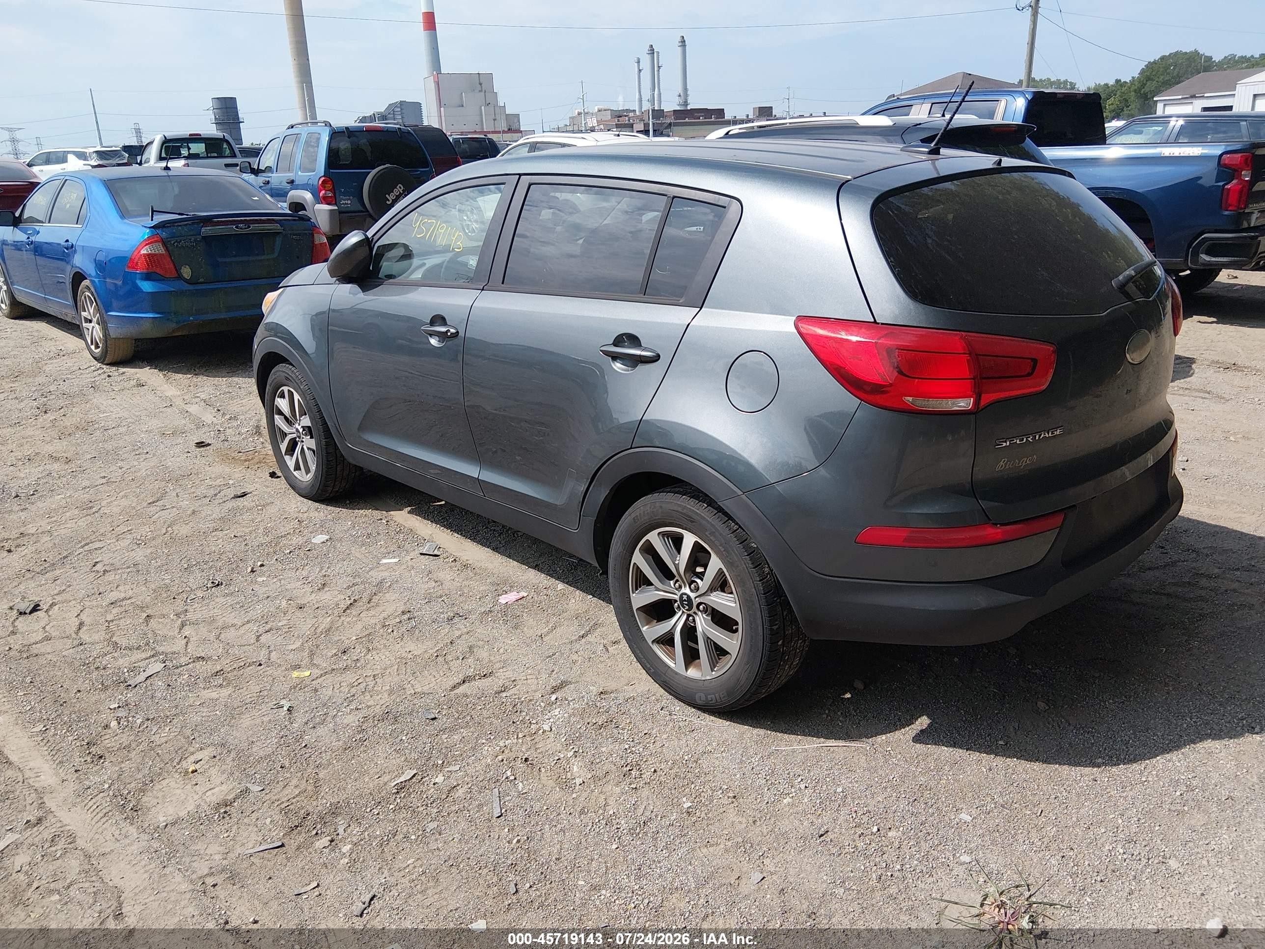 2014 Kia Sportage Lx Gray vin: KNDPB3AC2E7561771