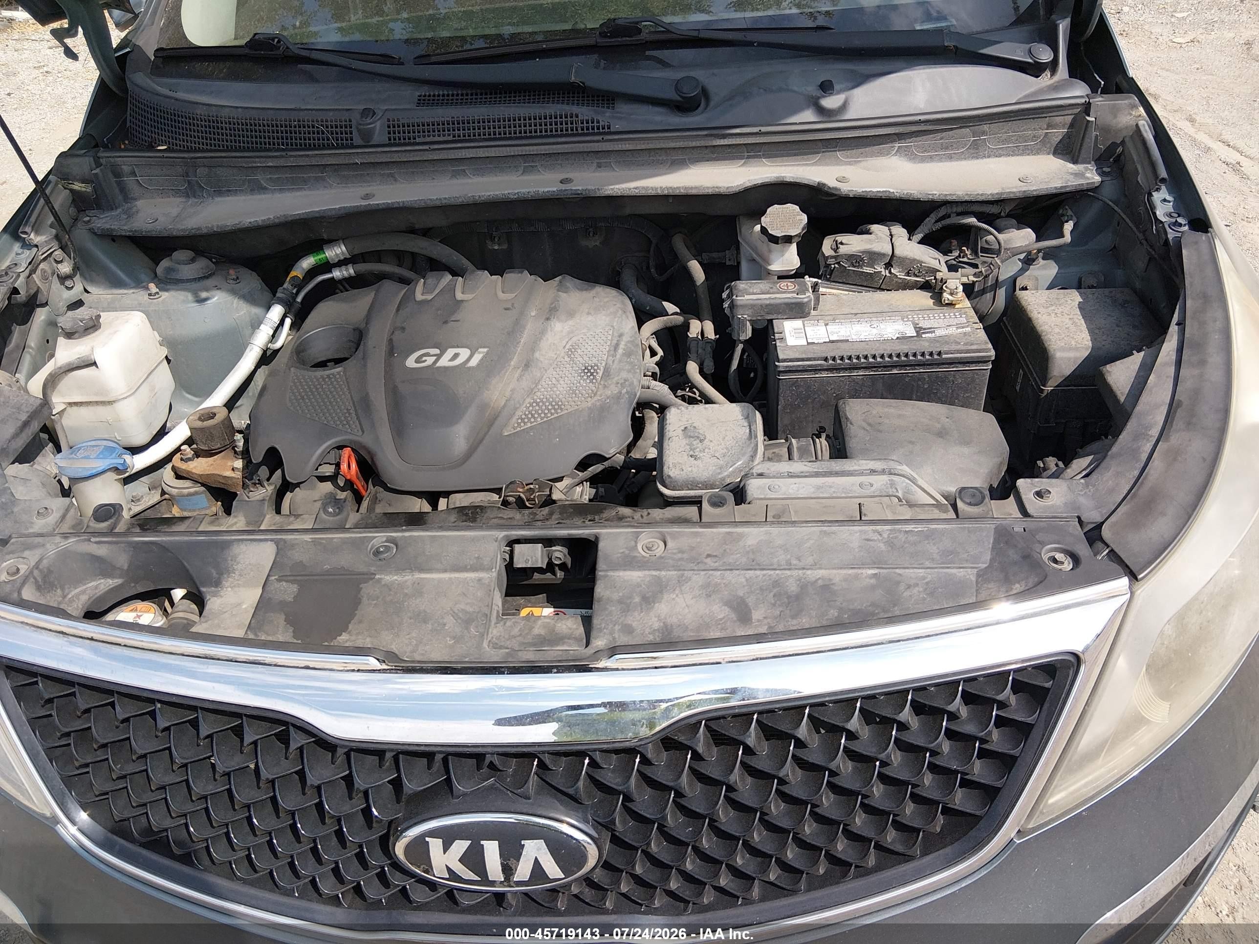 2014 Kia Sportage Lx Gray vin: KNDPB3AC2E7561771