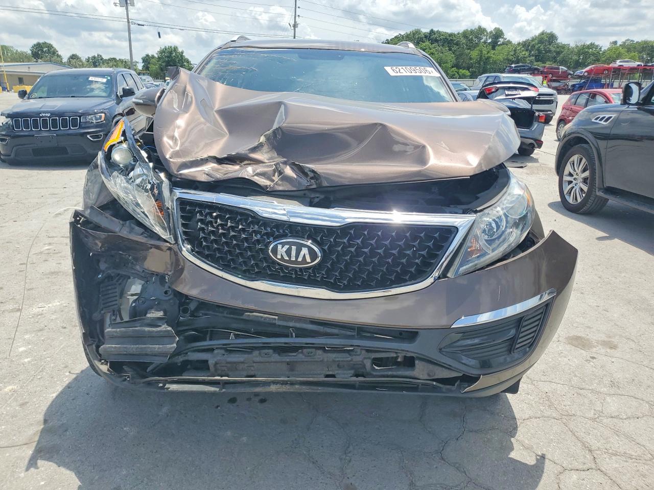 2014 Kia Sportage Lx Коричневый vin: KNDPB3AC2E7606627