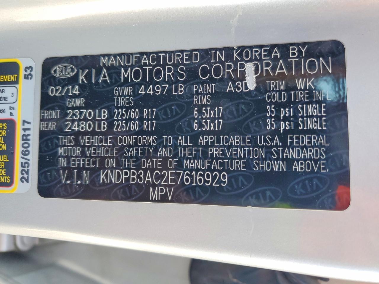 2014 Kia Sportage Lx Silver vin: KNDPB3AC2E7616929