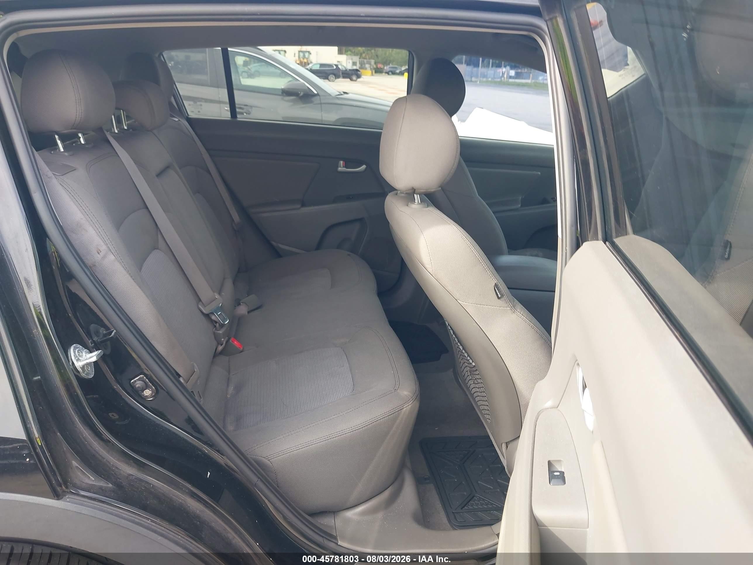 2014 Kia Sportage Lx Black vin: KNDPB3AC2E7647727