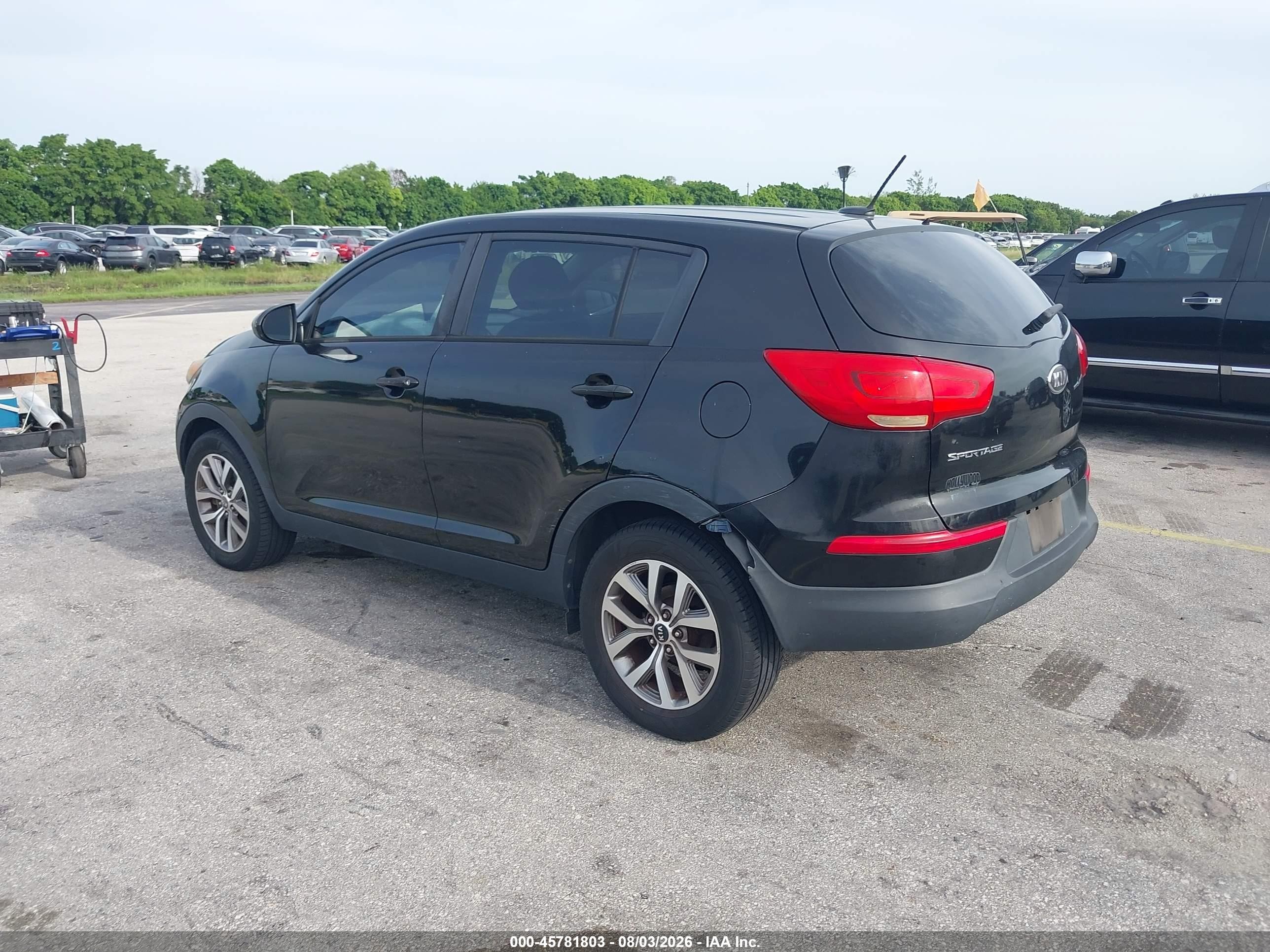 2014 Kia Sportage Lx Black vin: KNDPB3AC2E7647727